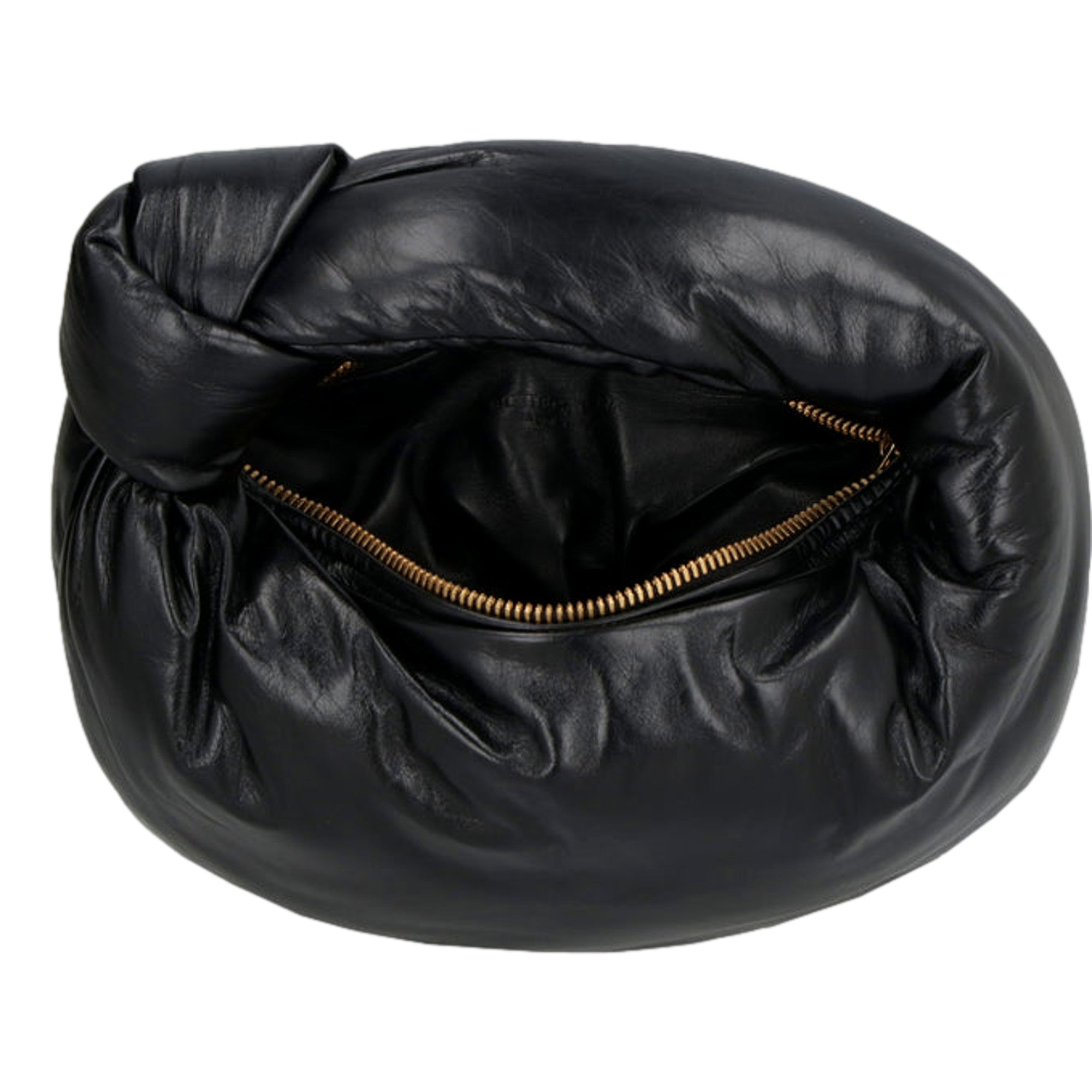 Bottega Veneta Jodie Mini Padded Top-Handle Handbag Black Nappa Leather