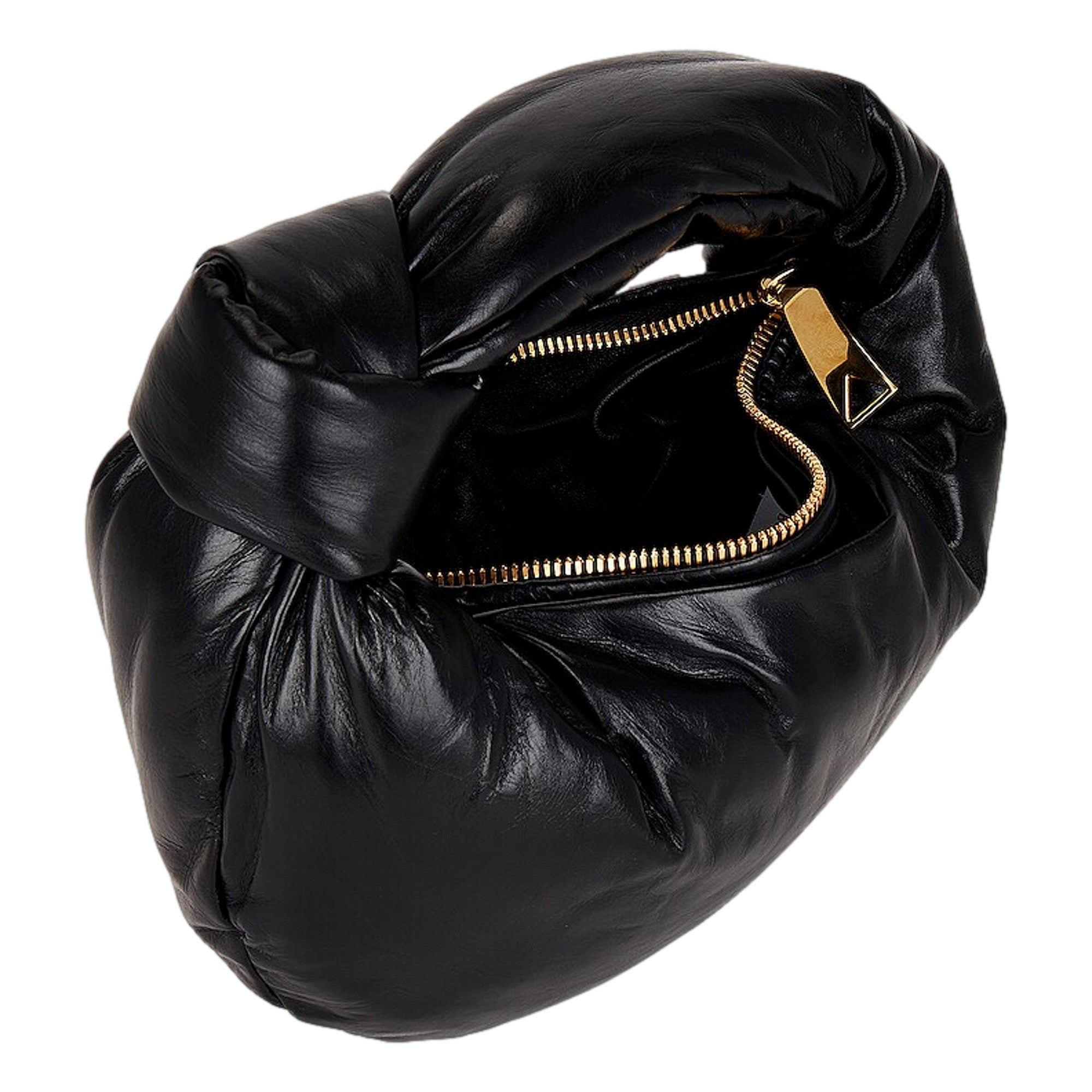 Bottega Veneta Jodie Mini Padded Top-Handle Handbag Black Nappa Leather