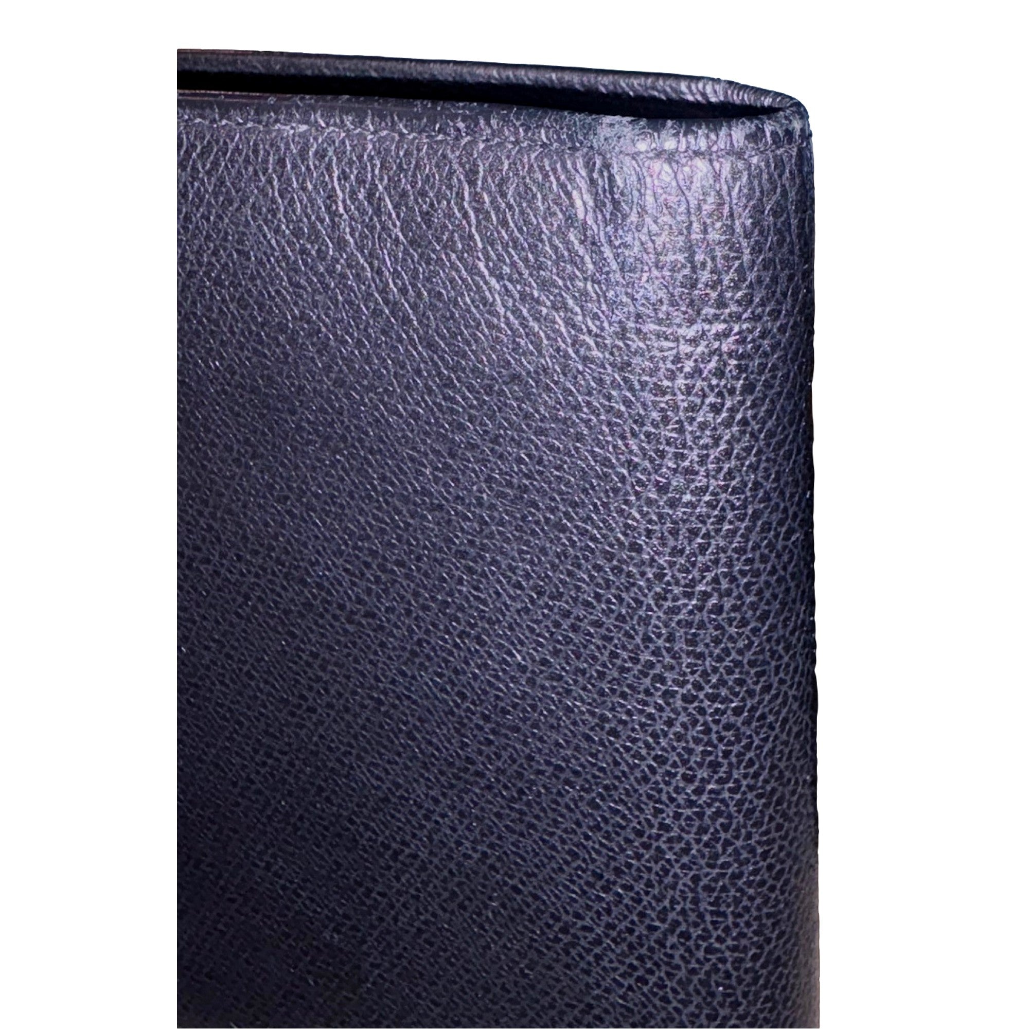 Chanel Vintage Yen Black Leather Long Bifold with Coin Pouch