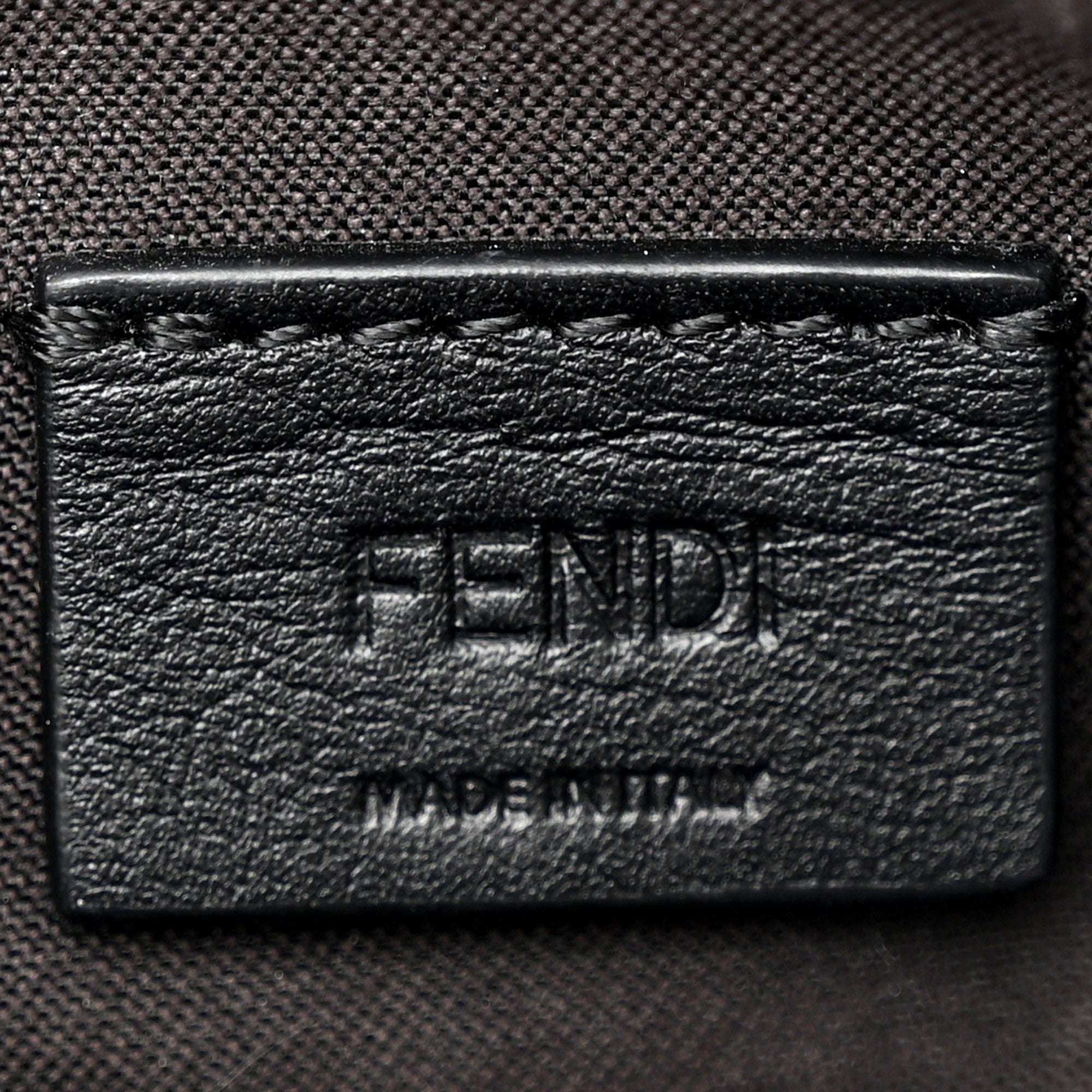 Fendi F is Fendi Brown Zucca Embossed Leather Envelope Wallet on Chain with Pouches