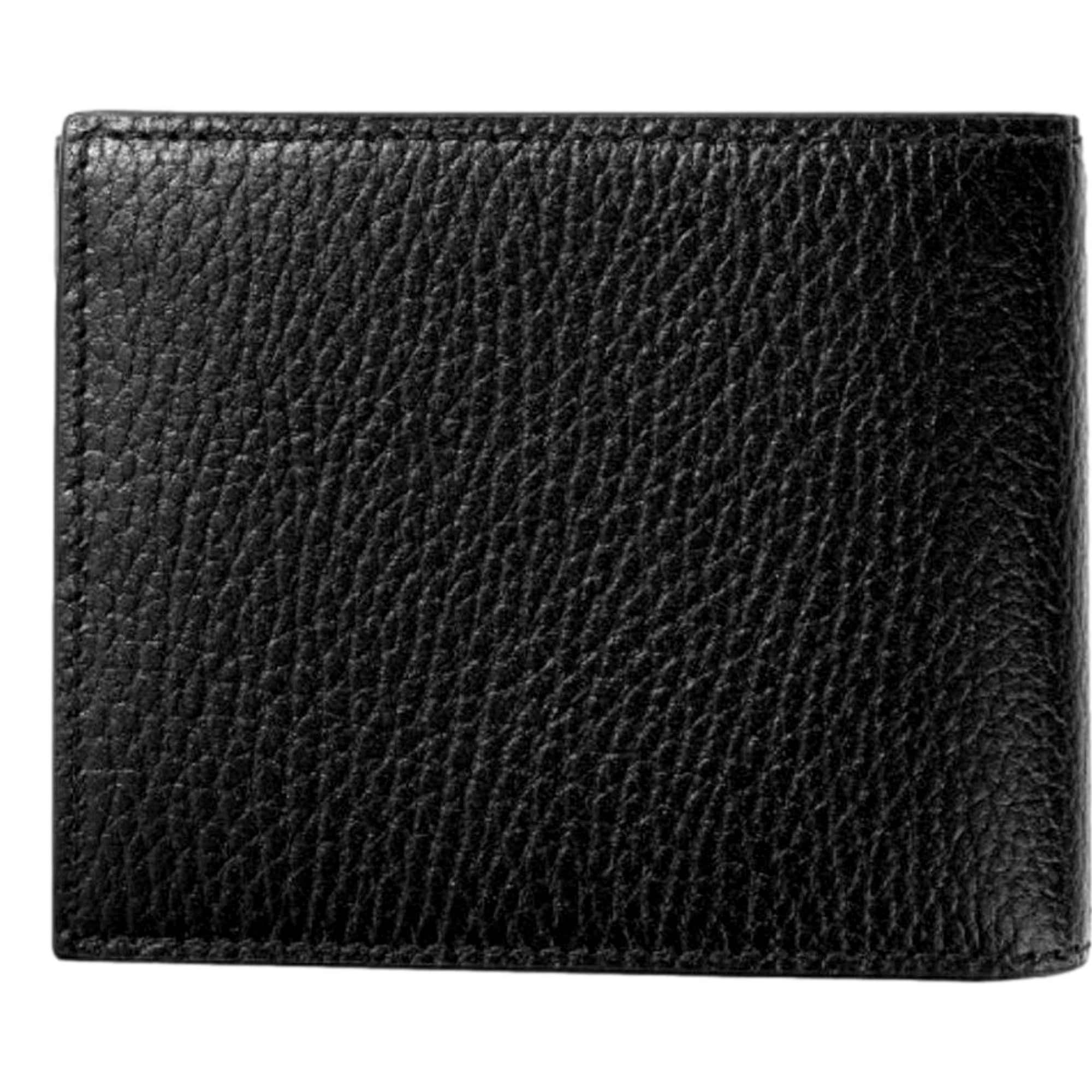Gucci Interlocking GG Silver Black Leather Bifold Wallet