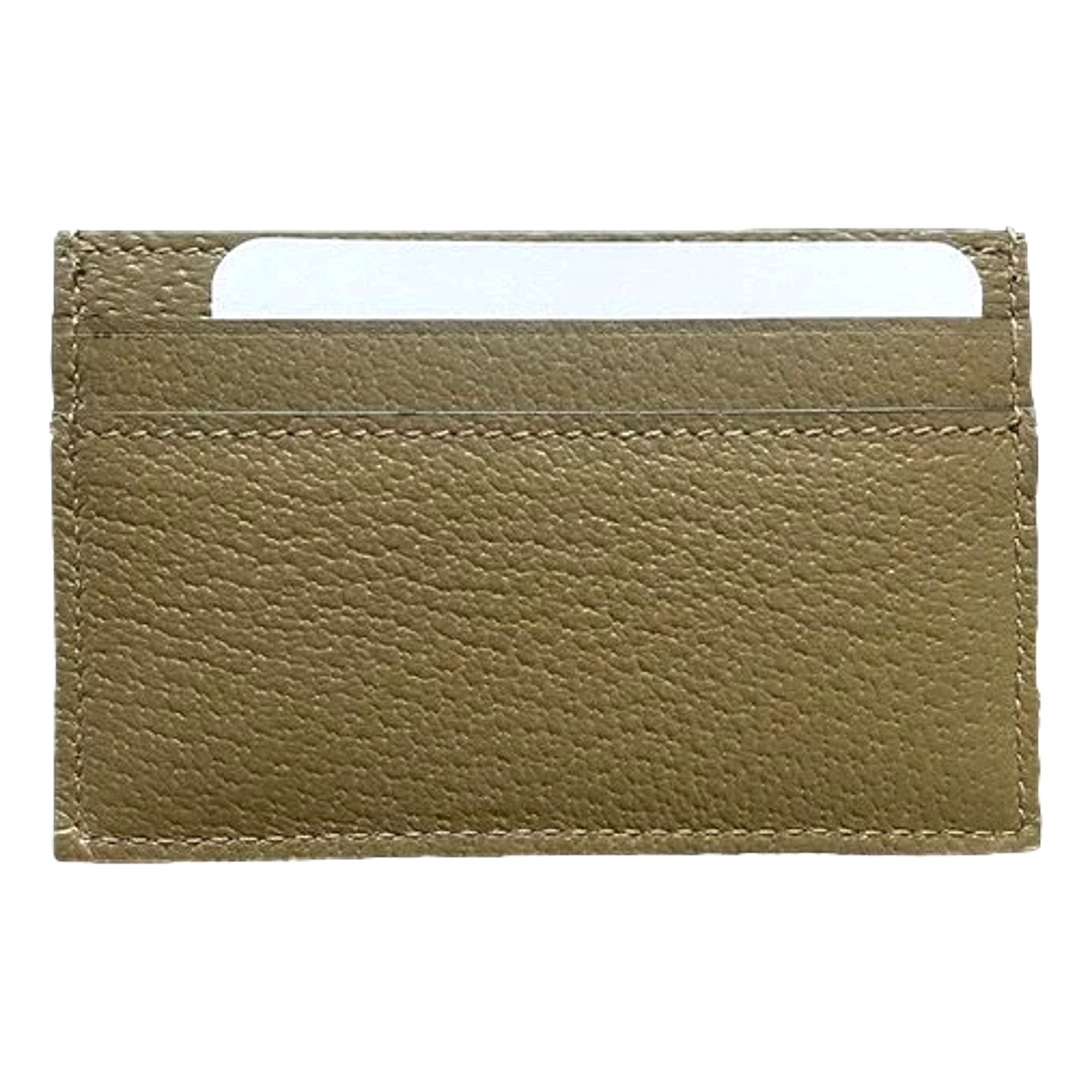 Gucci Marmont GG Khaki Green Leather Card Case Wallet