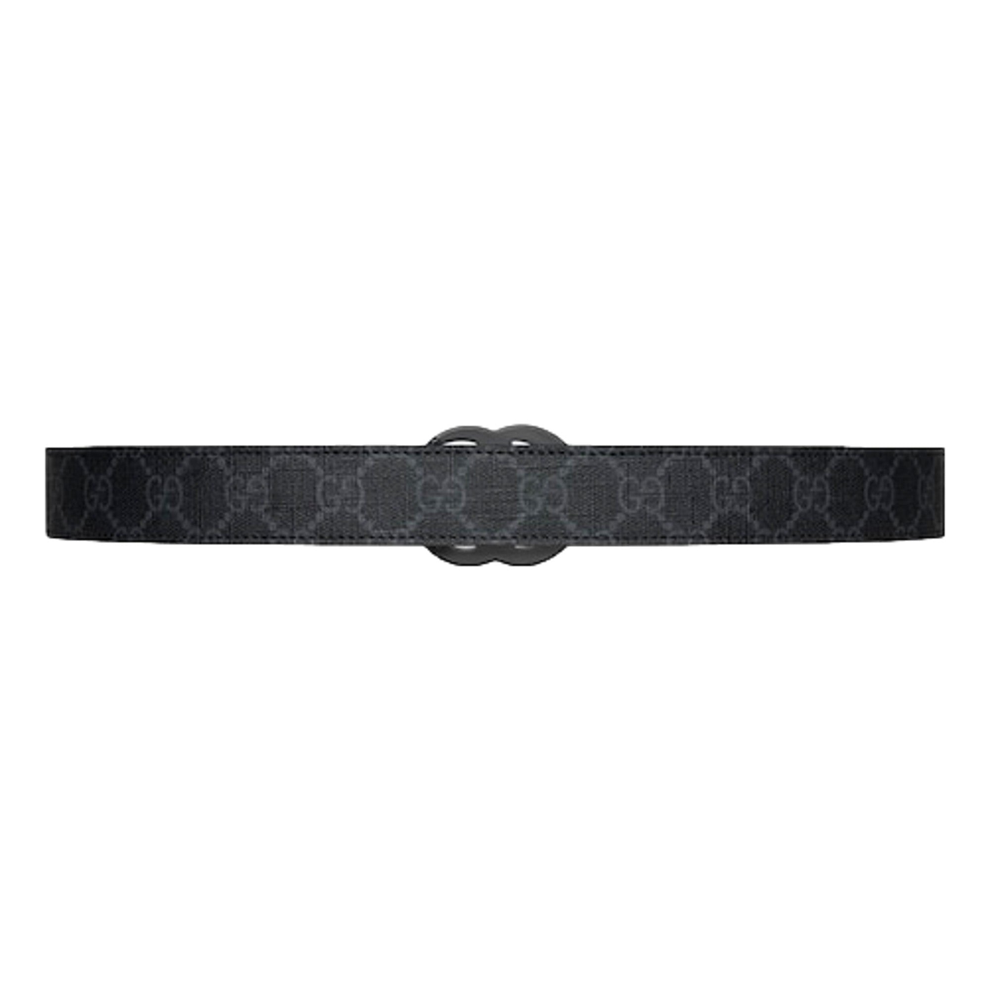 Gucci GG Black Marmont Supreme Canvas Leather Belt Size 65