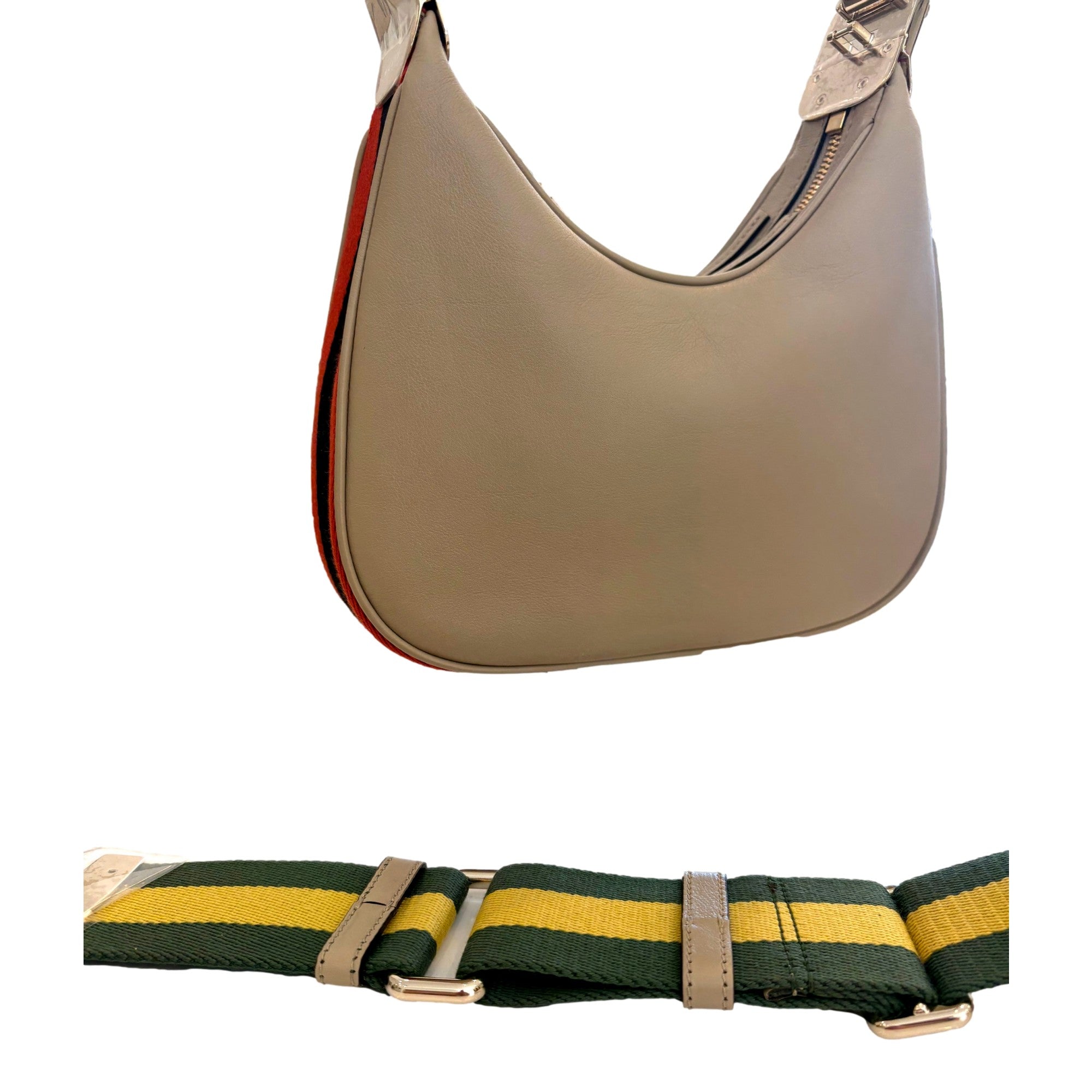 Gucci Attaché Small Shoulder Bag Beige Leather