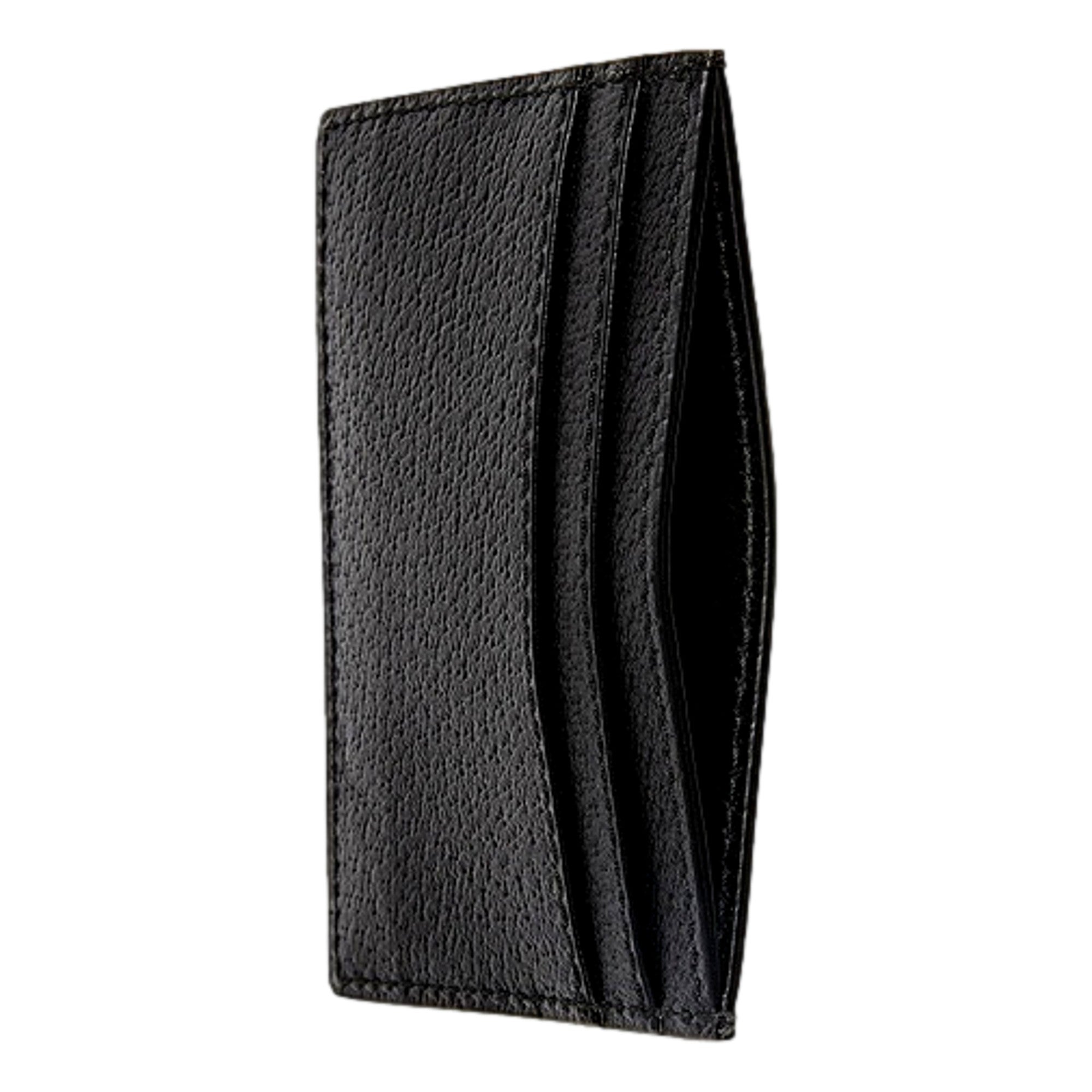 Gucci Interlocking G Black Leather Card Case Wallet