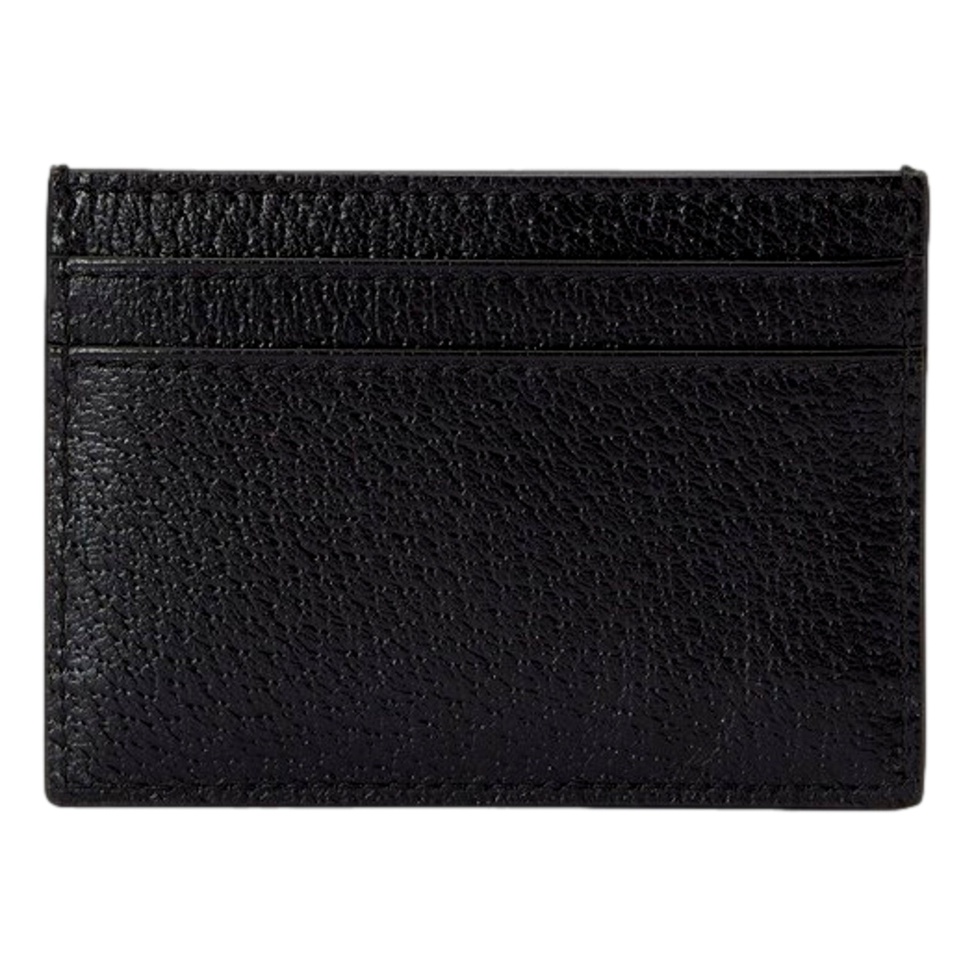 Gucci Interlocking G Black Leather Card Case Wallet