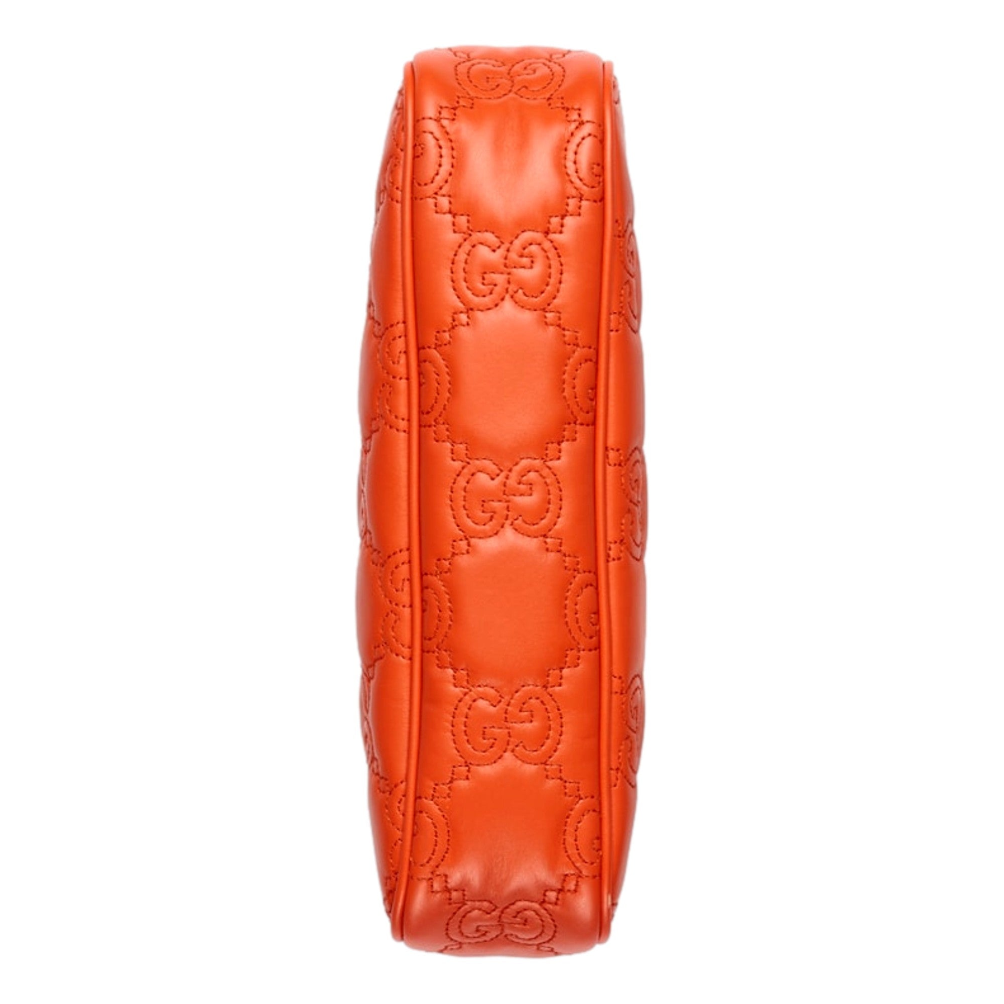Gucci GG Quilted Matelassé Leather Mini Shoulder Bag In Orange