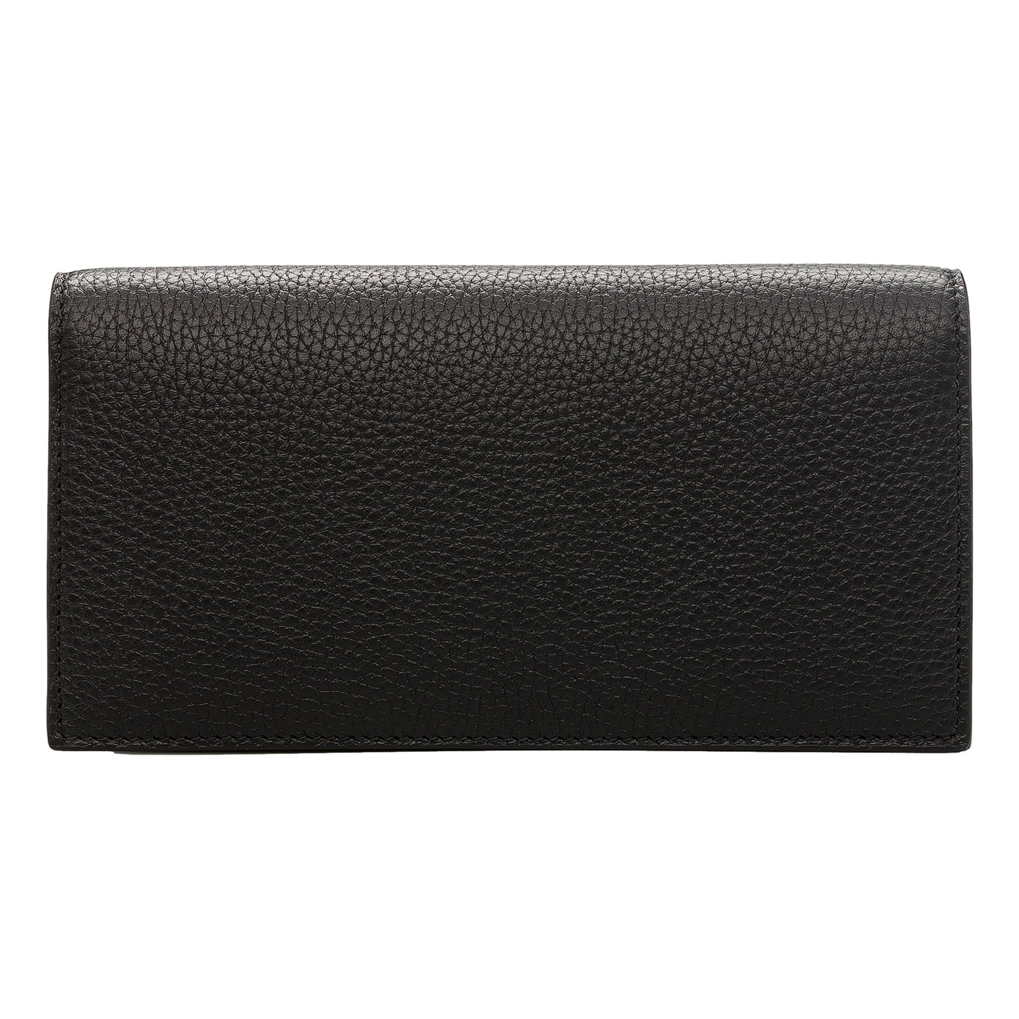 Gucci Interlocking Double G Python Leather Bow Chain Wallet Black