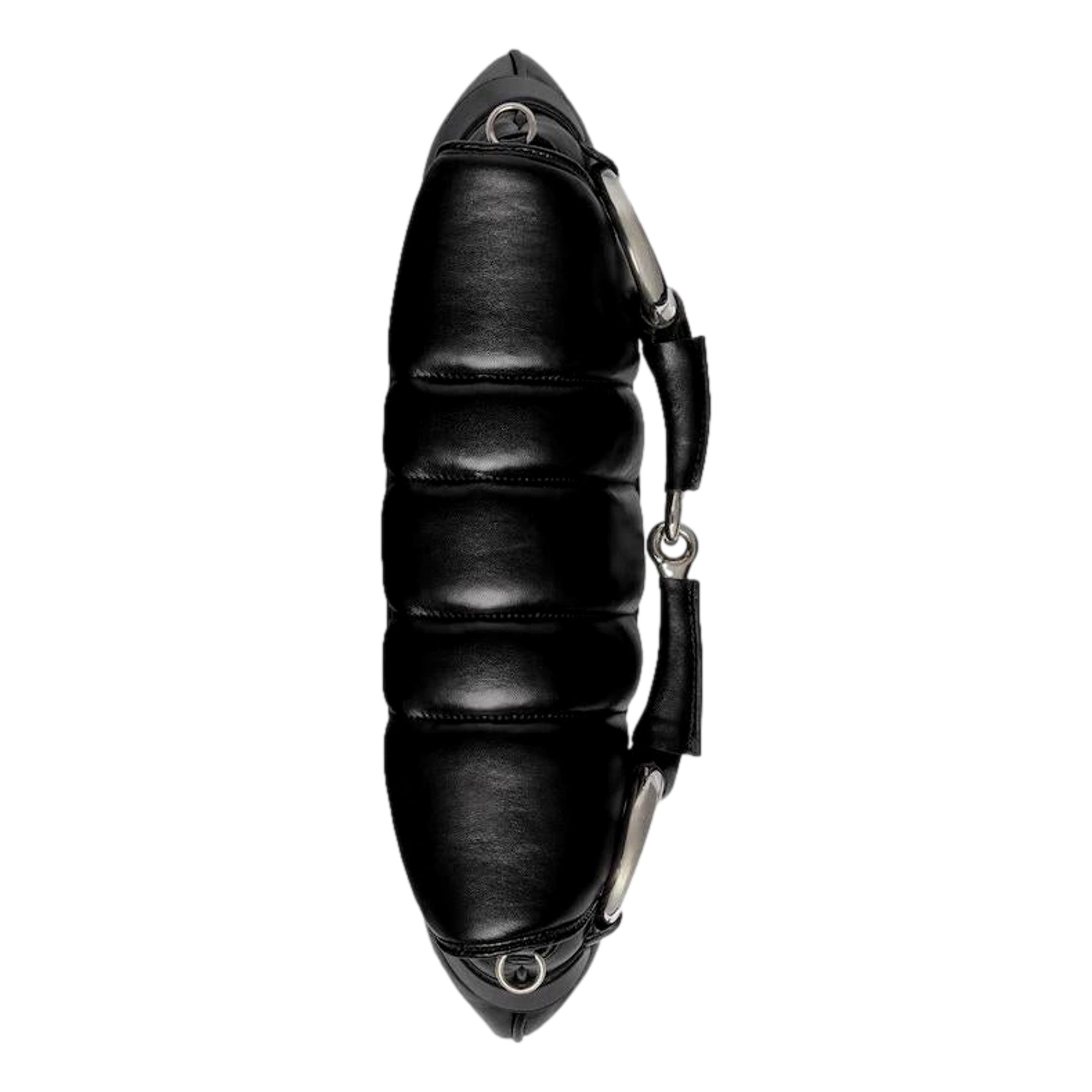 Gucci Horsebit Vertical Quilted Leather Medium Chain Shoulder Bag Black