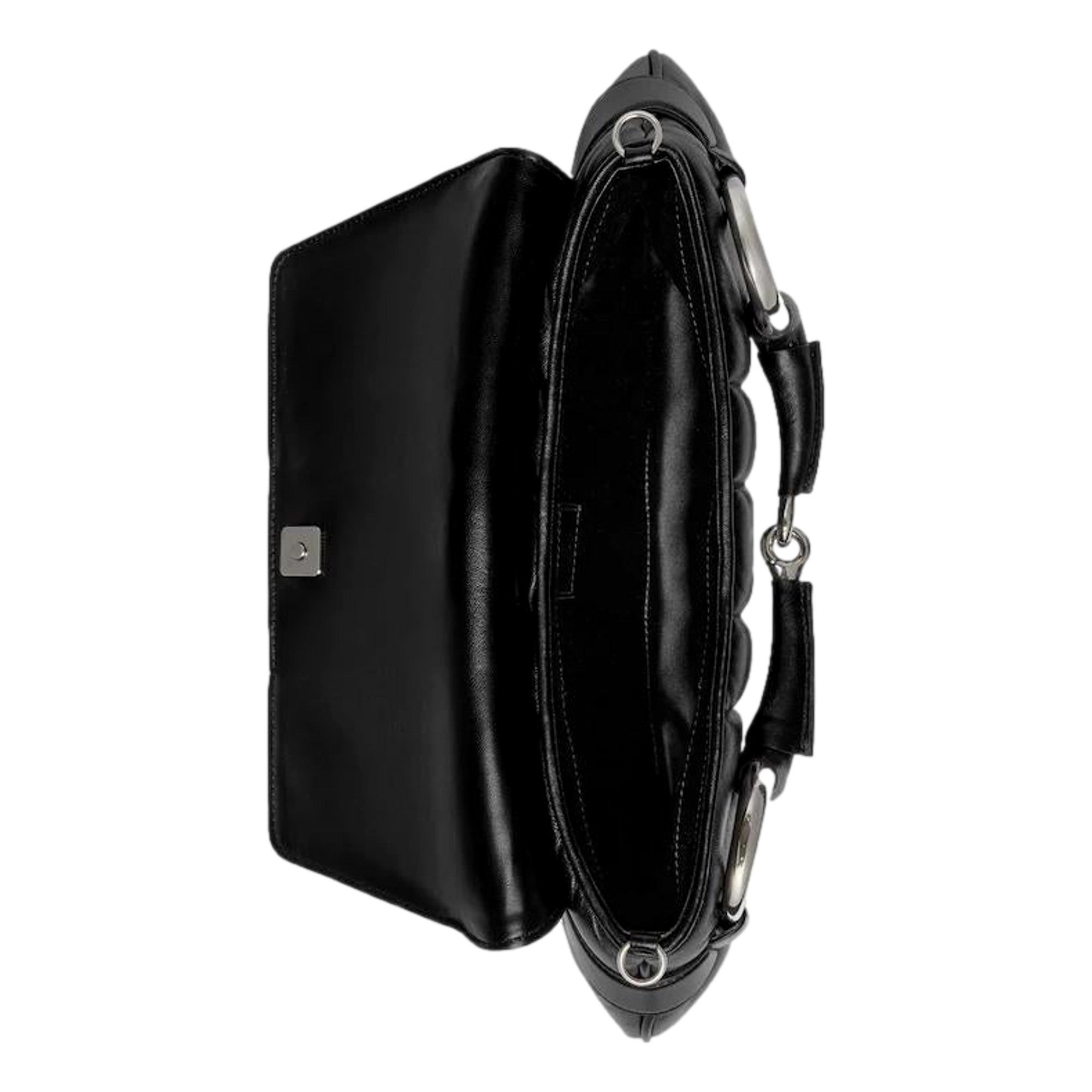 Gucci Horsebit Vertical Quilted Leather Medium Chain Shoulder Bag Black