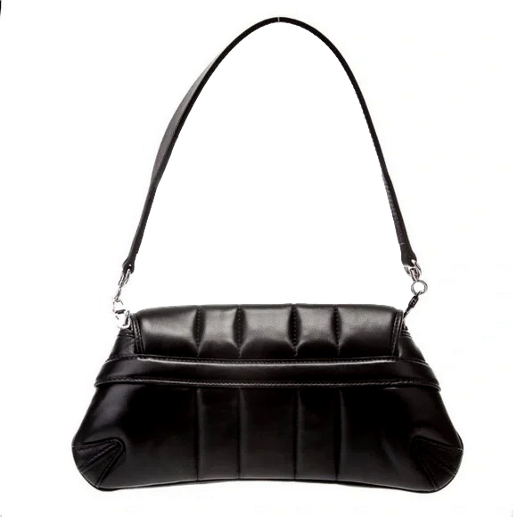 Gucci Horsebit Vertical Quilted Leather Small Chain Shoulder Bag Black