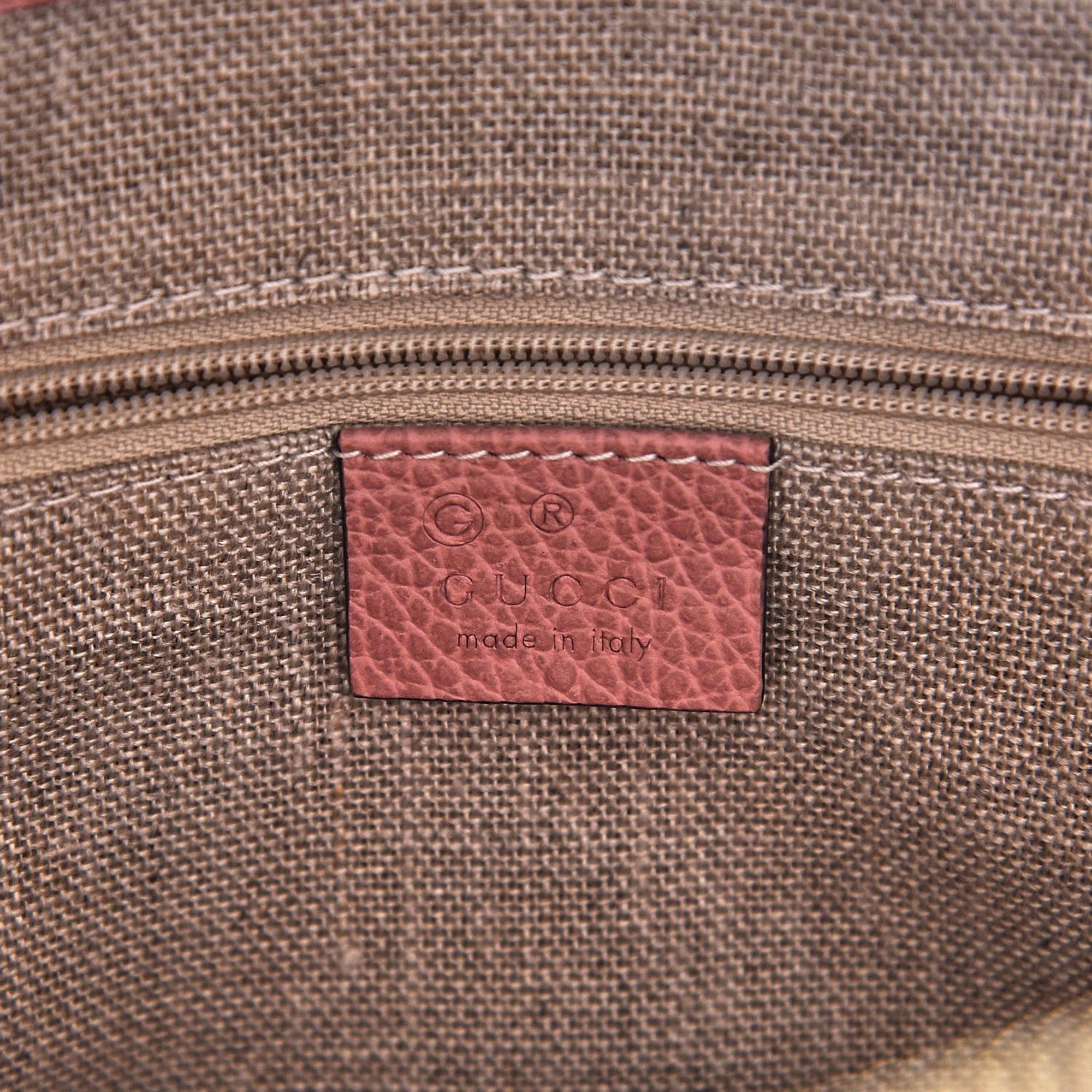 Gucci Dollar Calfskin Interlocking GG Charm Convertible Satchel Tote Soft Pink