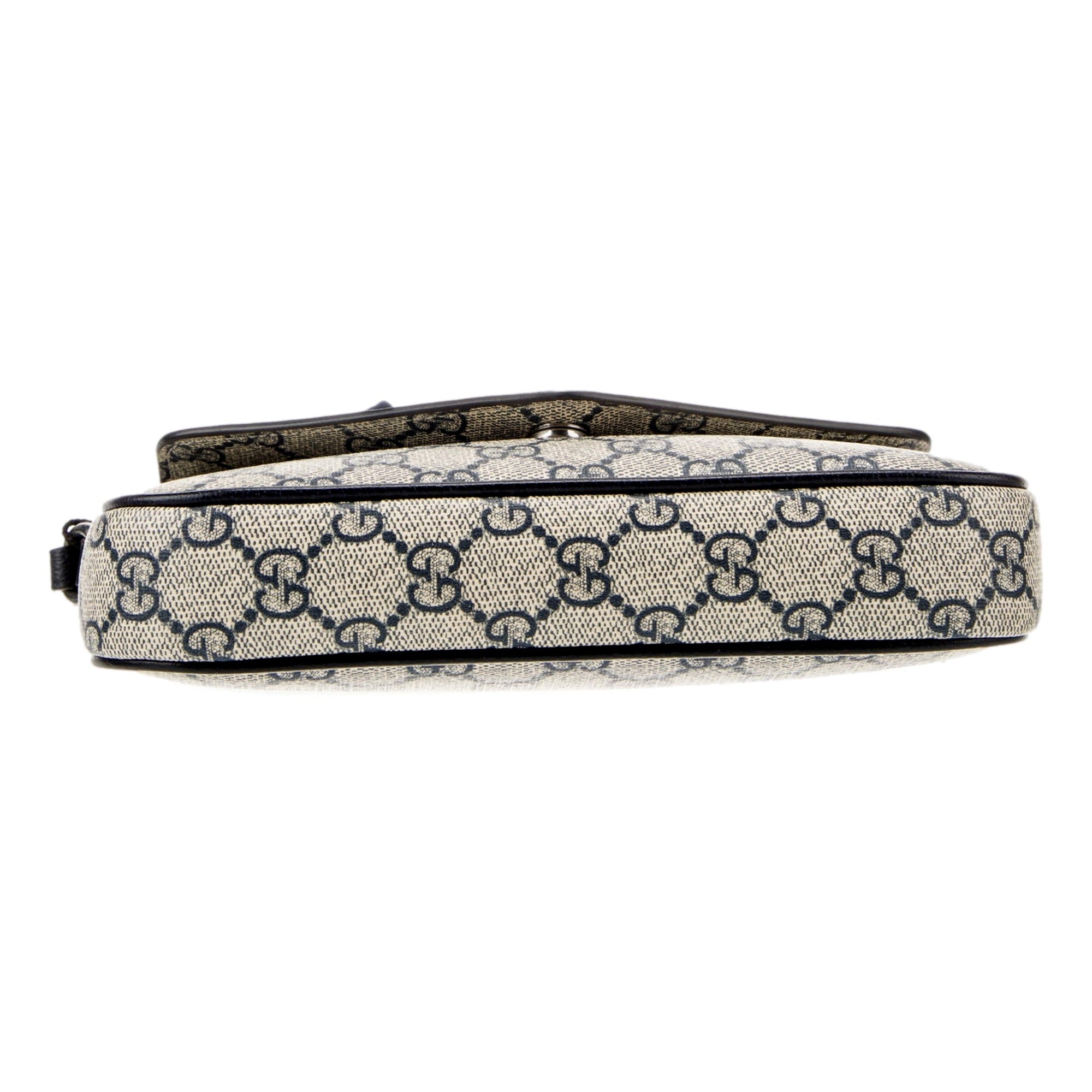 Gucci GG Supreme Canvas Web Mini Ophidia Envelope Crossbody Bag Beige Blue