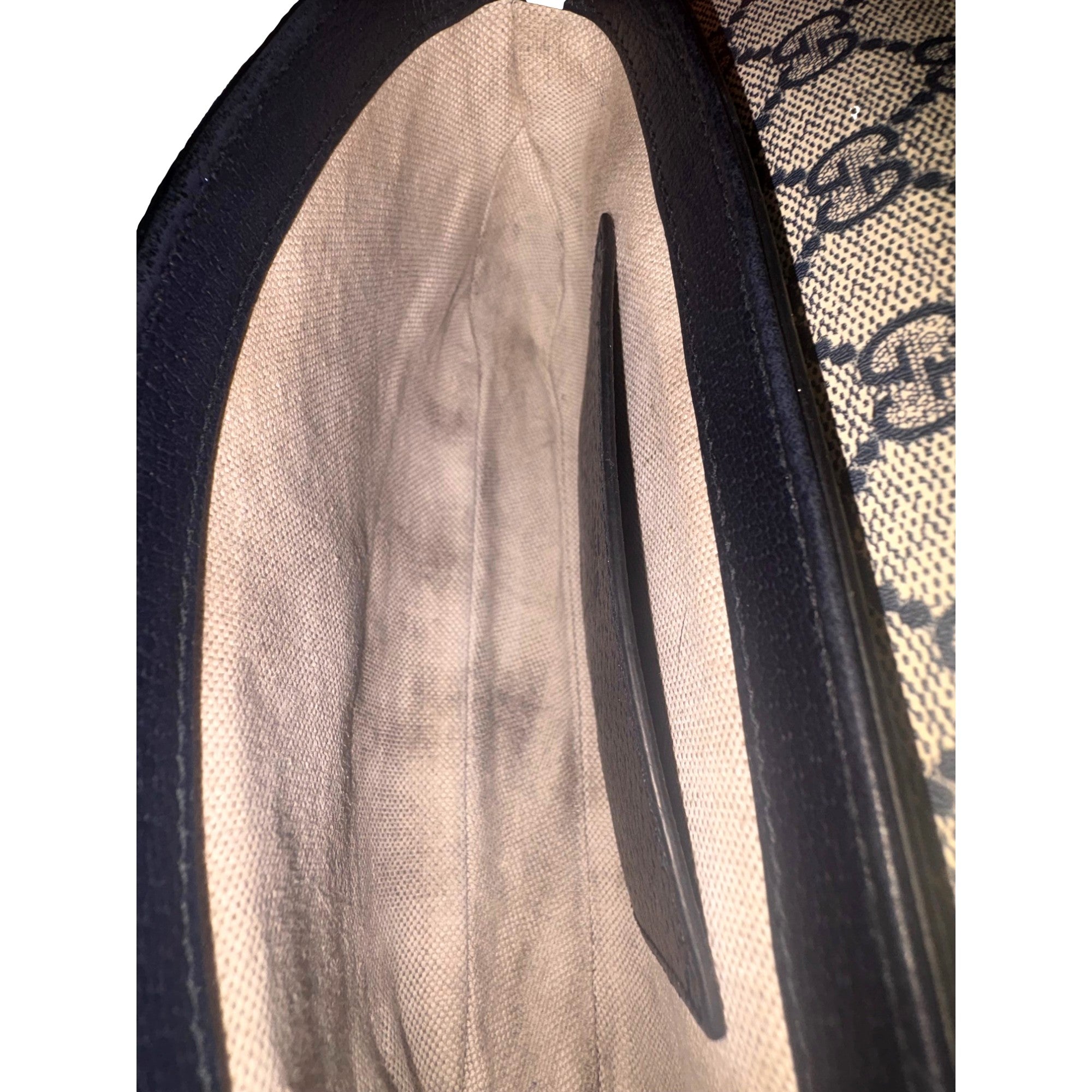 Gucci GG Supreme Canvas Web Mini Ophidia Envelope Crossbody Bag Beige Blue