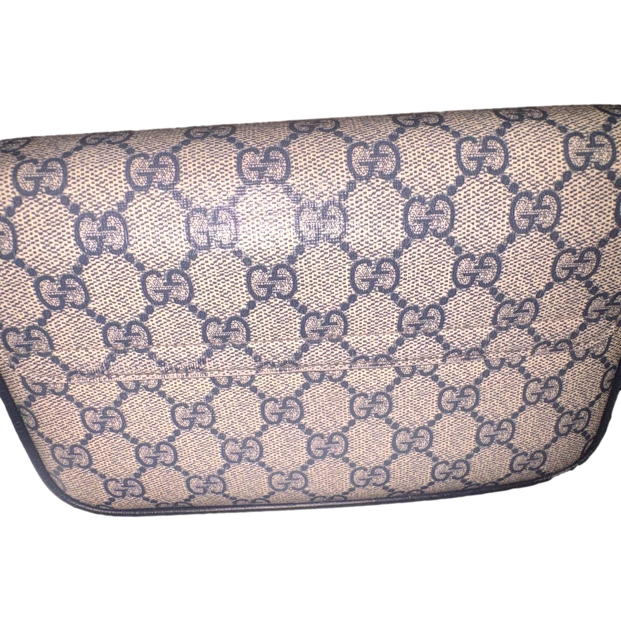 Gucci GG Supreme Canvas Web Mini Ophidia Envelope Crossbody Bag Beige Blue