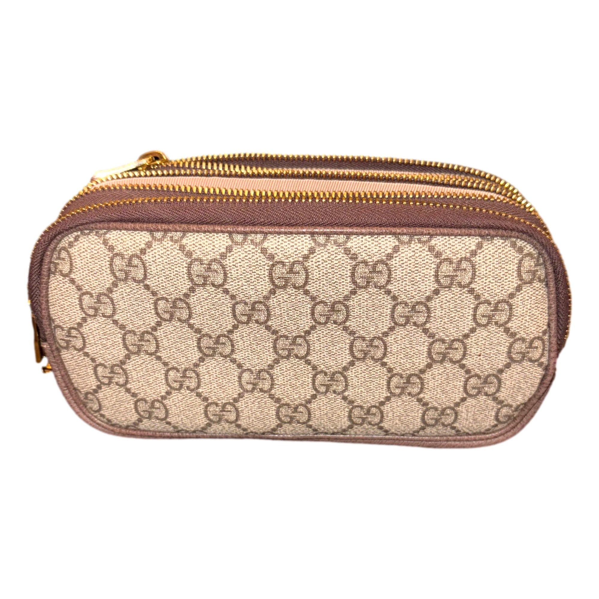 Gucci Ophidia Triple Zip Crossbody Bag GG Coated Canvas Mini