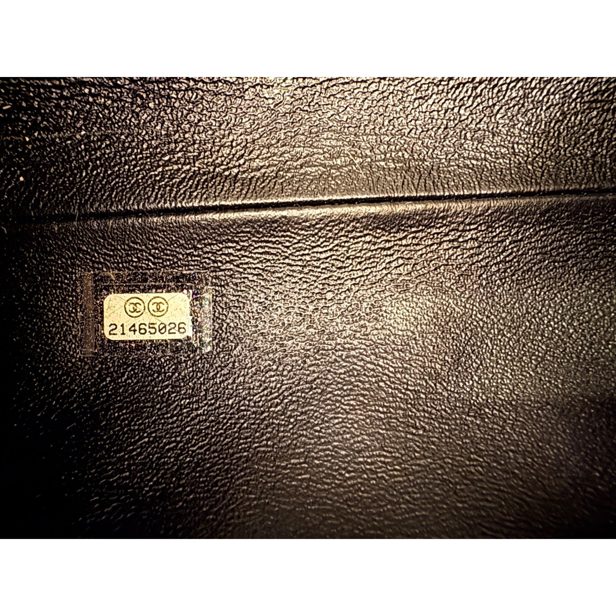 Chanel Caviar Black Leather CC Frame Medium Clutch Handbag