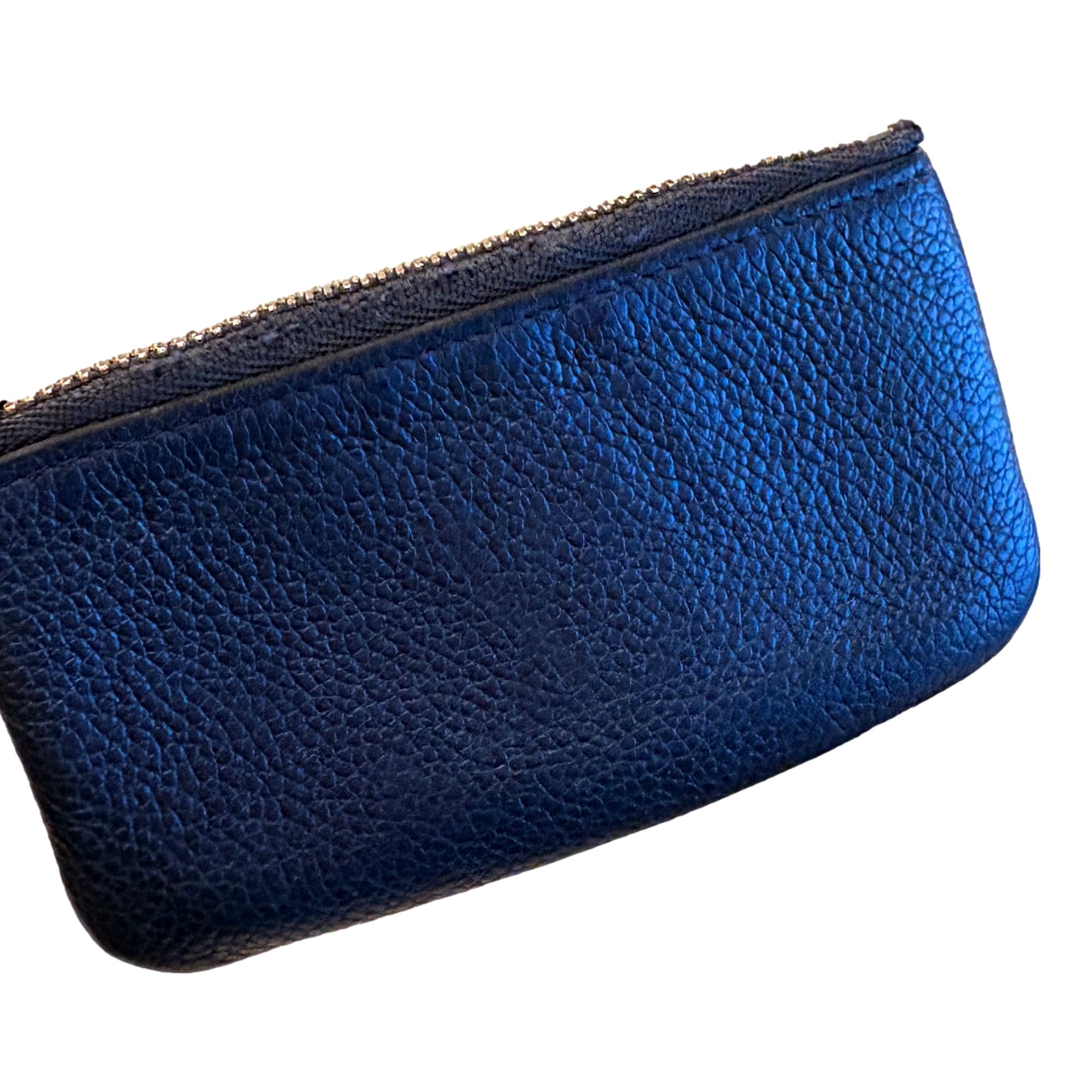 Louis Vuitton Metallic Empreinte Monogram Giant Key Pouch Navy Nacre