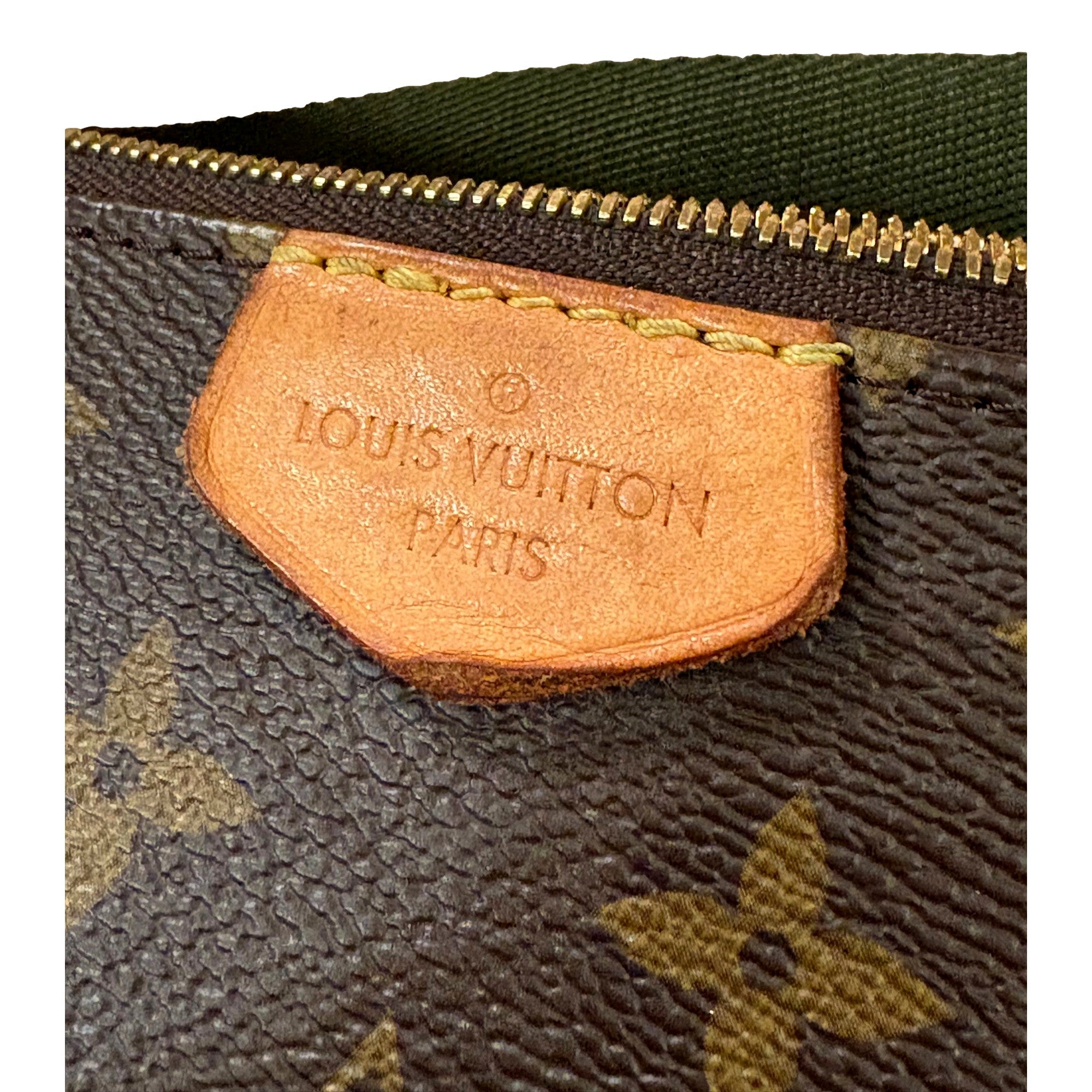 Louis Vuitton Multi Pochette Accessoires Classic Monogram Khaki Crossbody