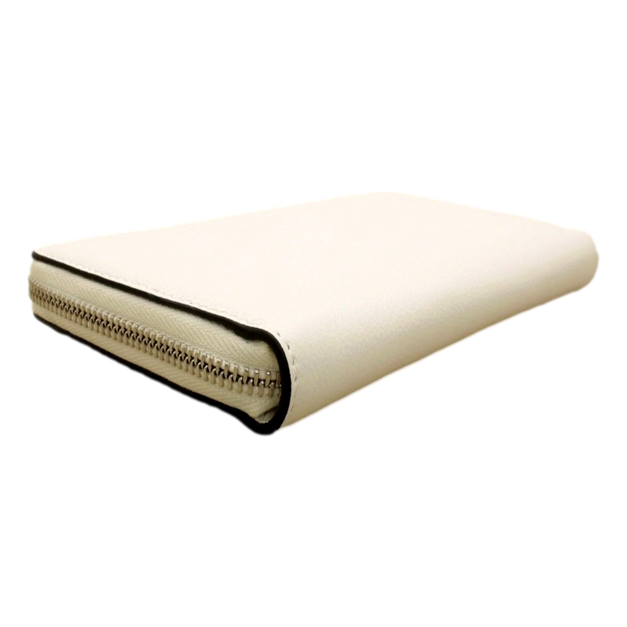 Jimmy Choo Bettina Milk White Leather Long Zip-Around Wallet