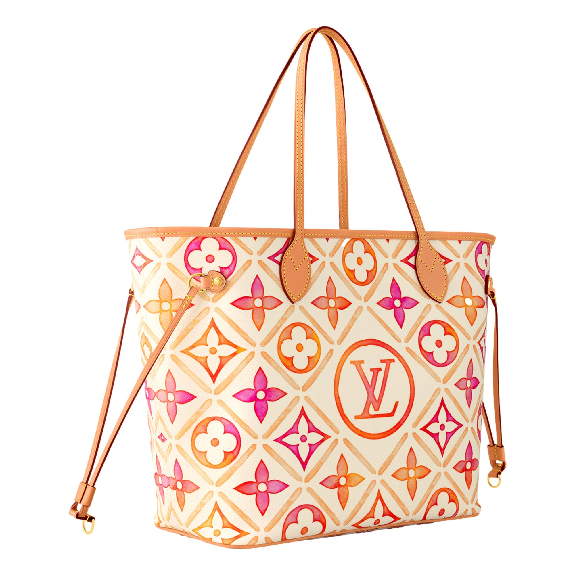 Louis Vuitton By The Pool Monogram Giant 2.0 Neverfull MM With Detachable Pouch Coral