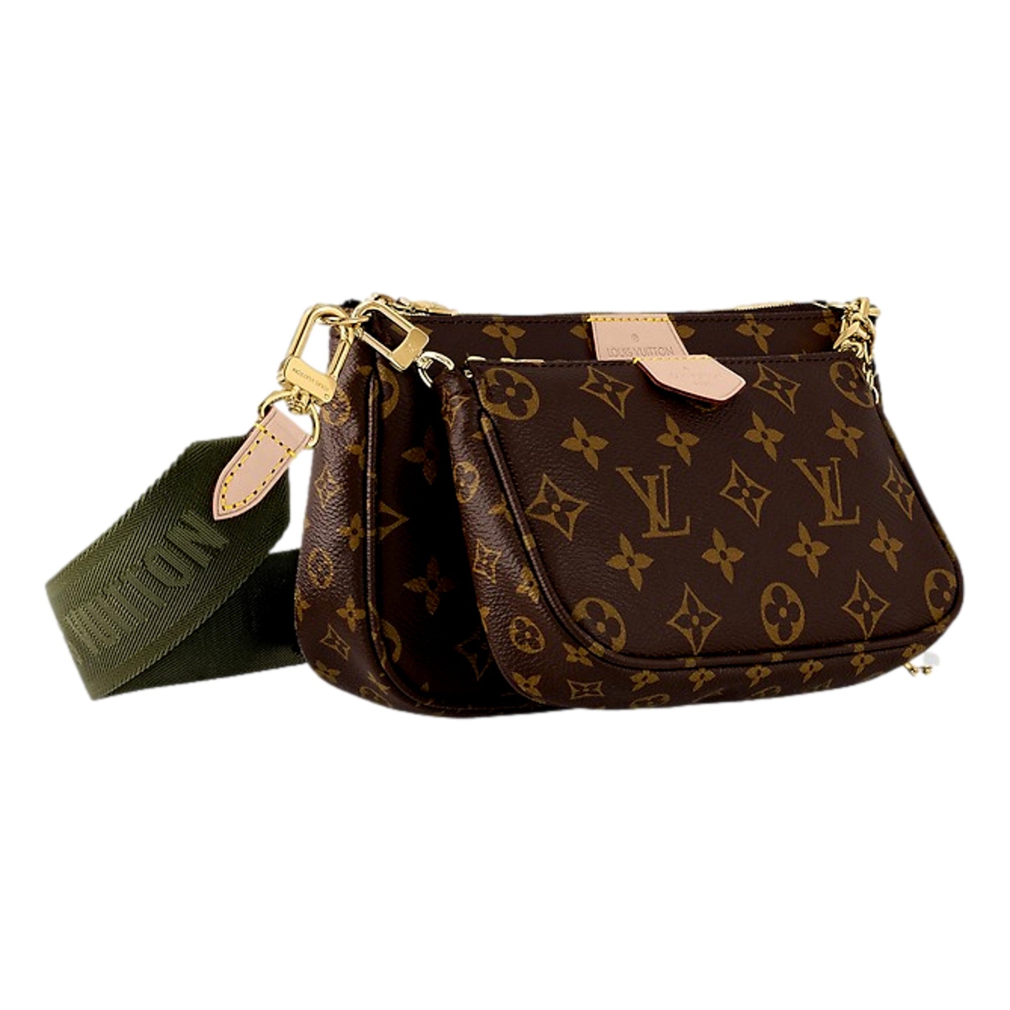 Louis Vuitton Multi Pochette Accessoires Classic Monogram Khaki Crossbody