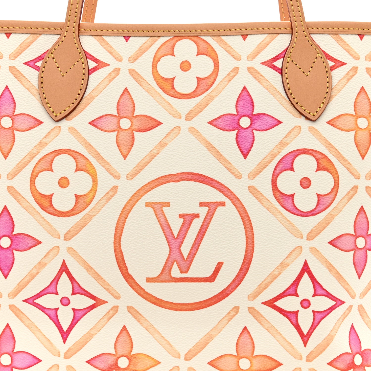 Louis Vuitton By The Pool Monogram Giant 2.0 Neverfull MM With Detachable Pouch Coral