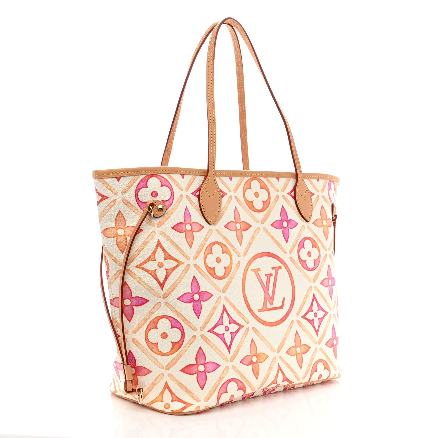 Louis Vuitton By The Pool Monogram Giant 2.0 Neverfull MM With Detachable Pouch Coral