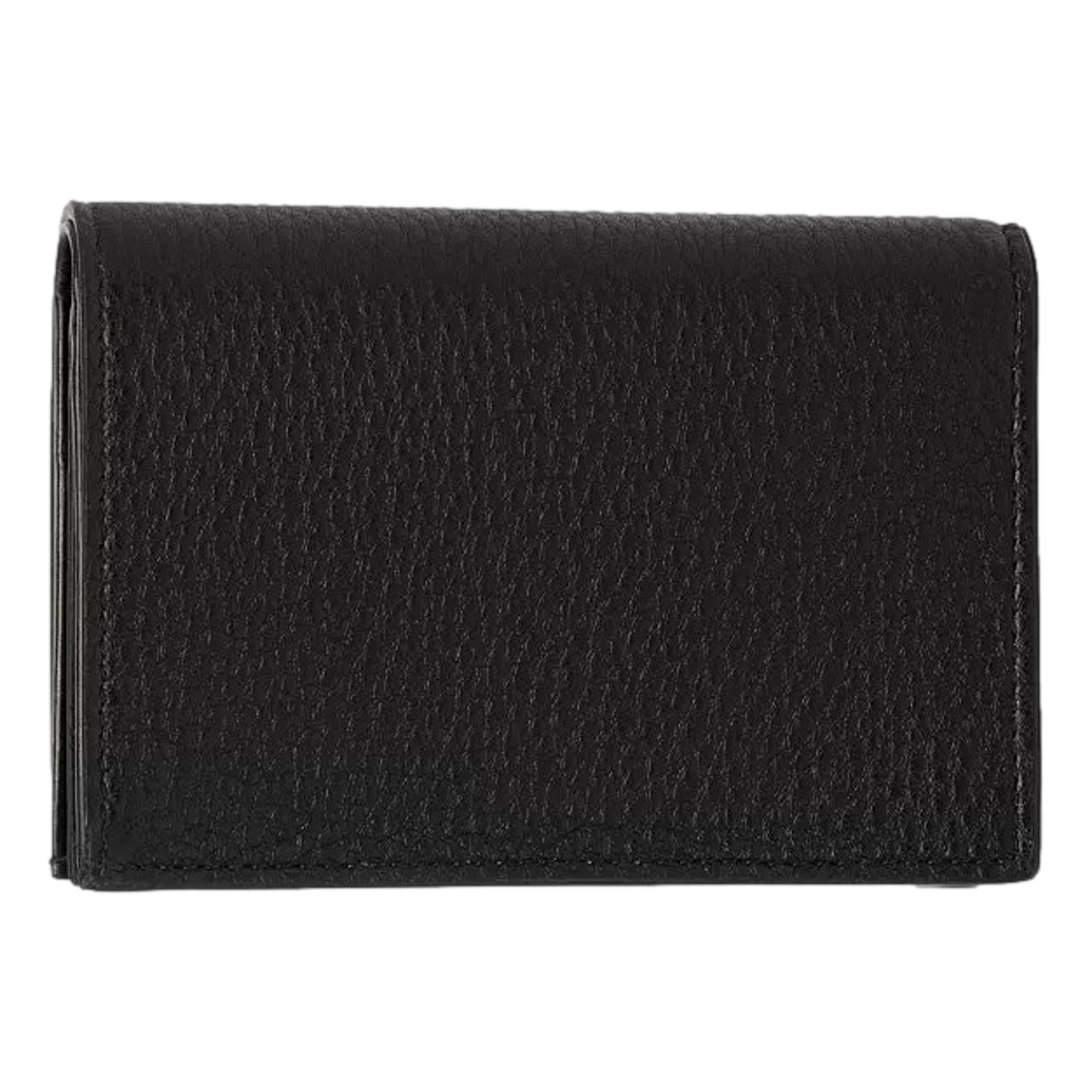 Prada Nero Black Vitello Daino Silver Triangle Logo Wallet Zipper Coin Pouch