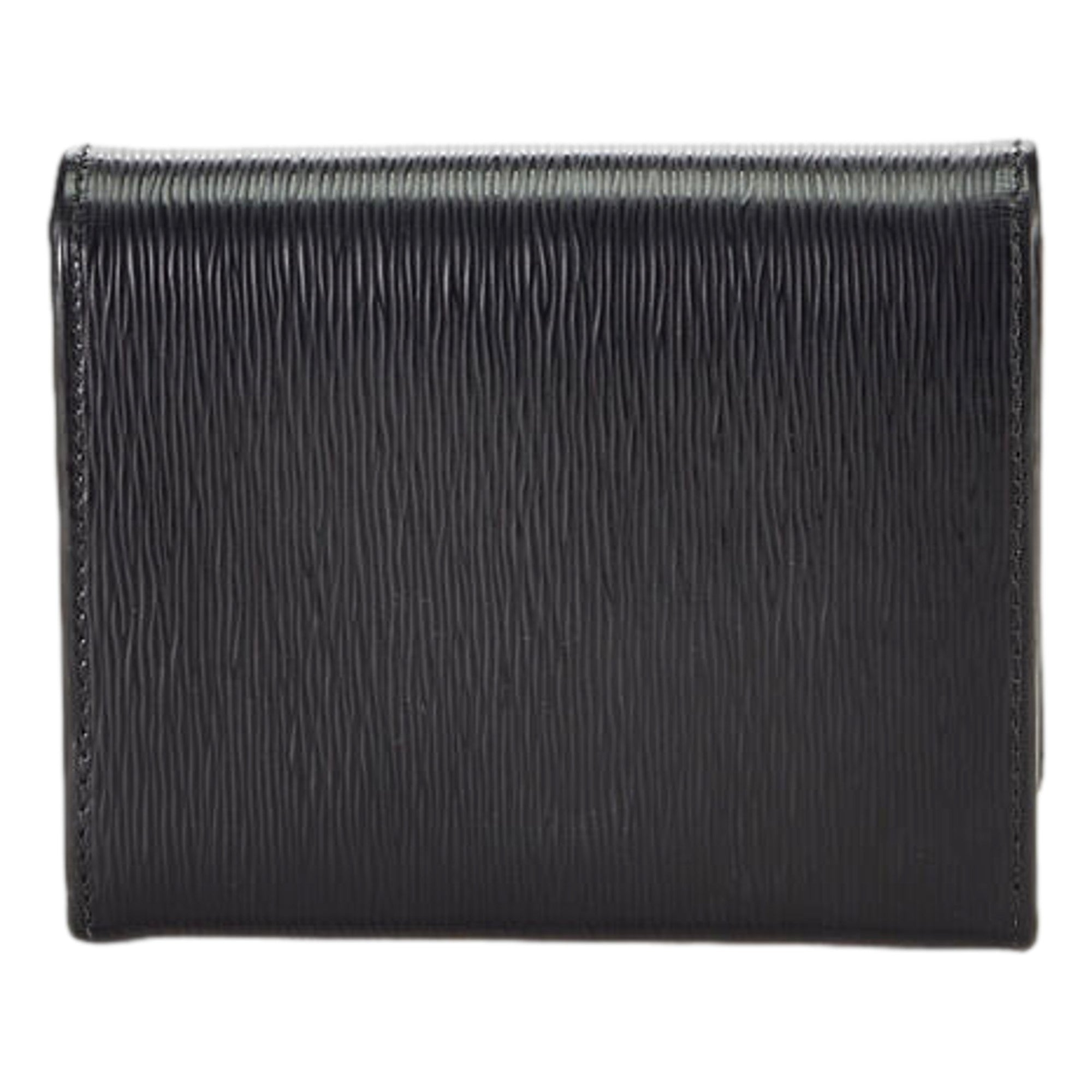 Prada Vitello Move Nero Black Triangle Logo Leather Bifold Snap Wallet