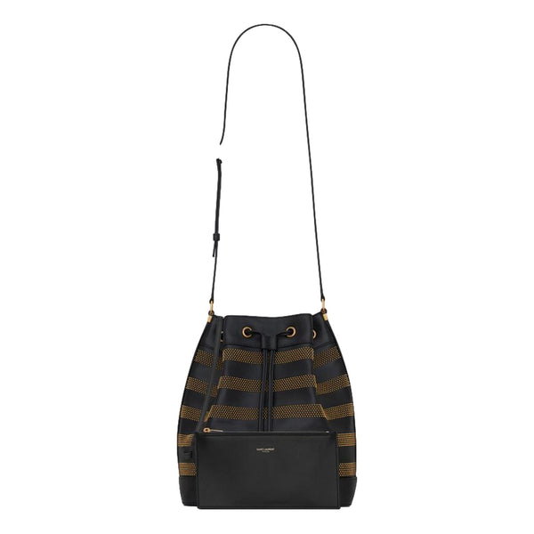 SaintLaurentSeauStuddedBlackLe