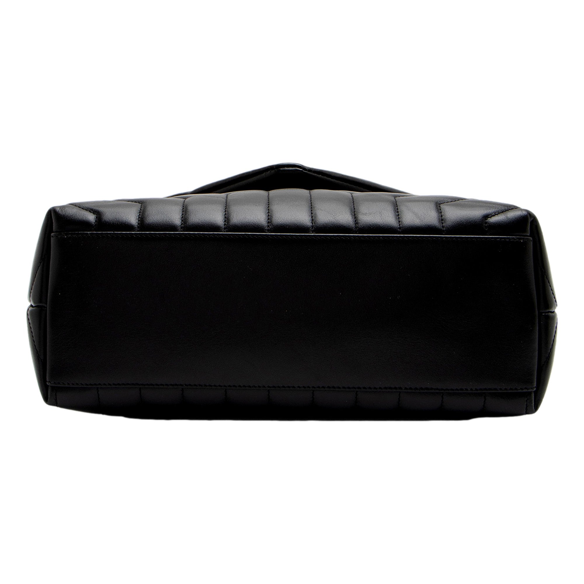 Saint Laurent LouLou Large Matelassé Lambskin Black Shoulder Crossbody Bag