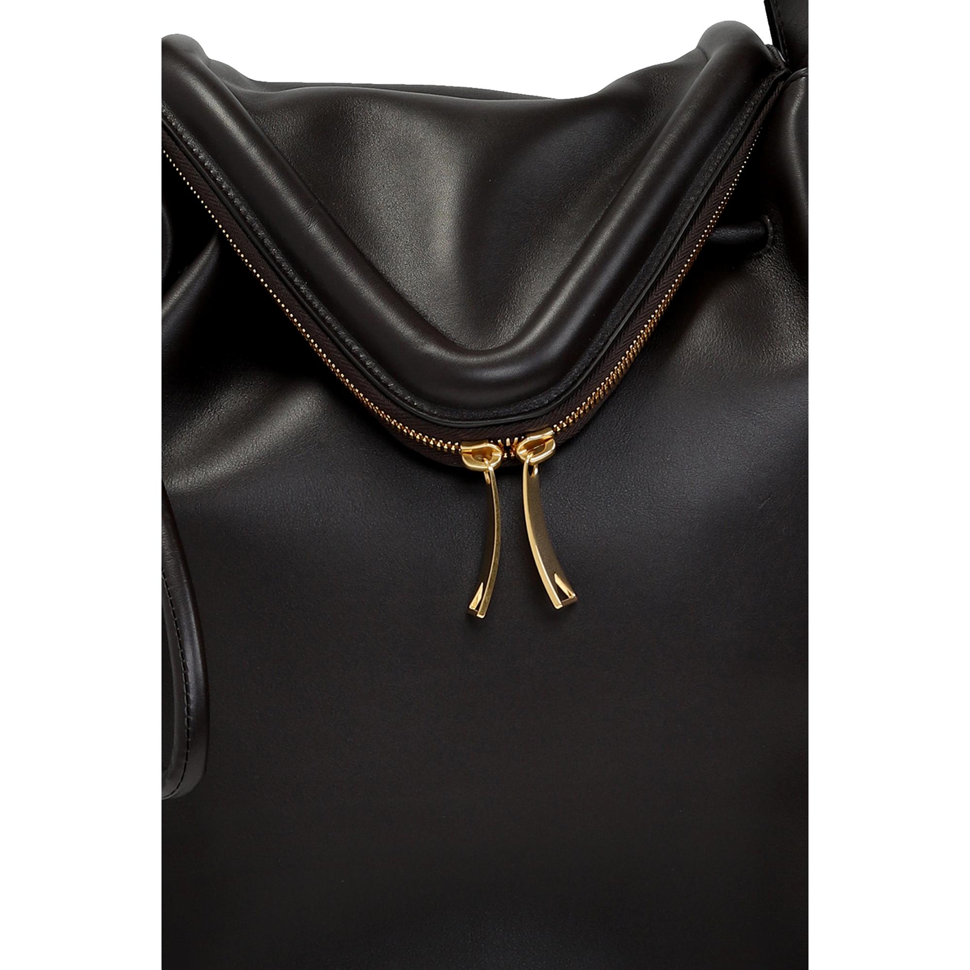 Bottega Veneta Beak Large Black Calfskin Shoulder Bag 666511 at_Queen_Bee_of_Beverly_Hills