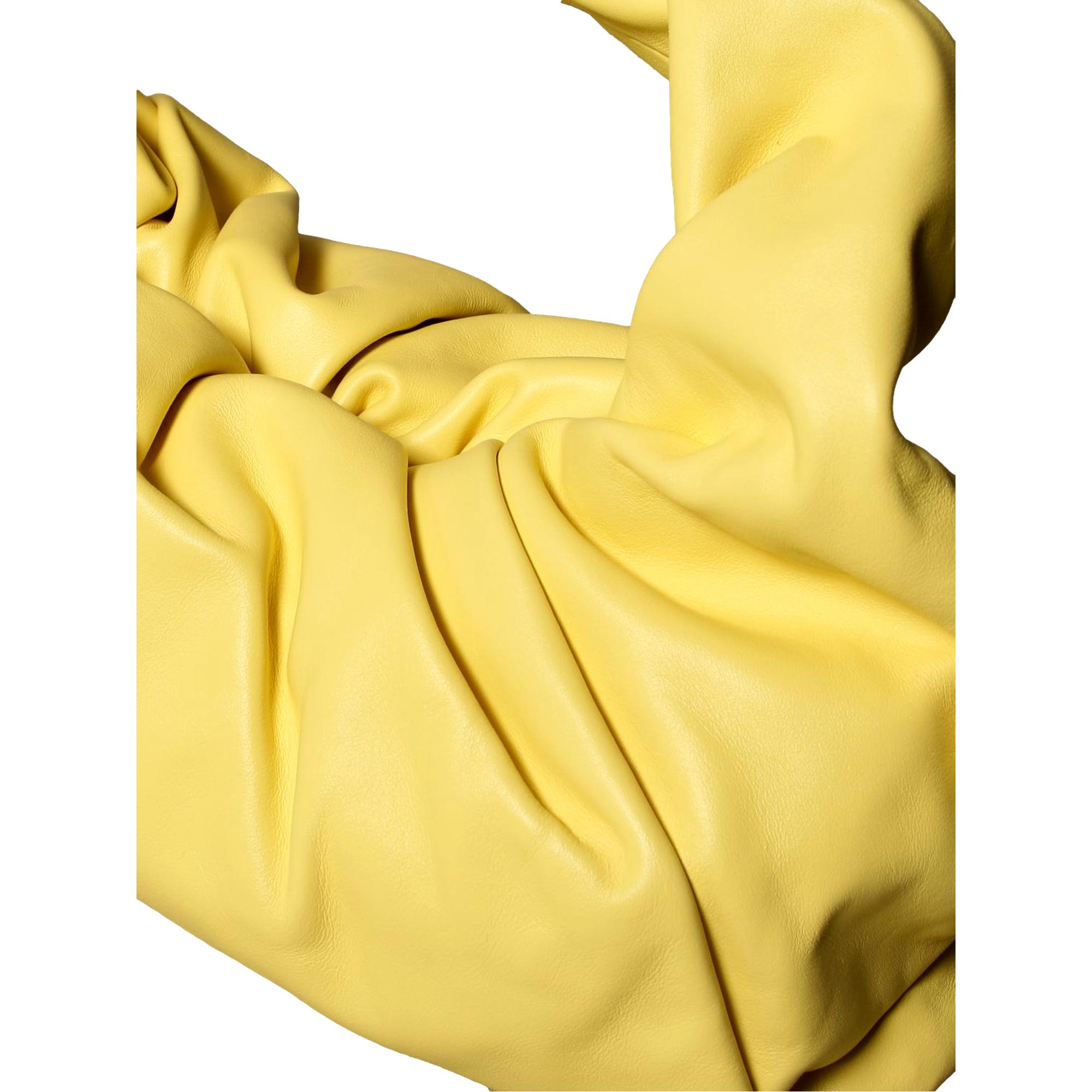 Bottega Veneta The Shoulder Pouch Yellow Calfskin Leather Shoulder Bag at_Queen_Bee_of_Beverly_Hills