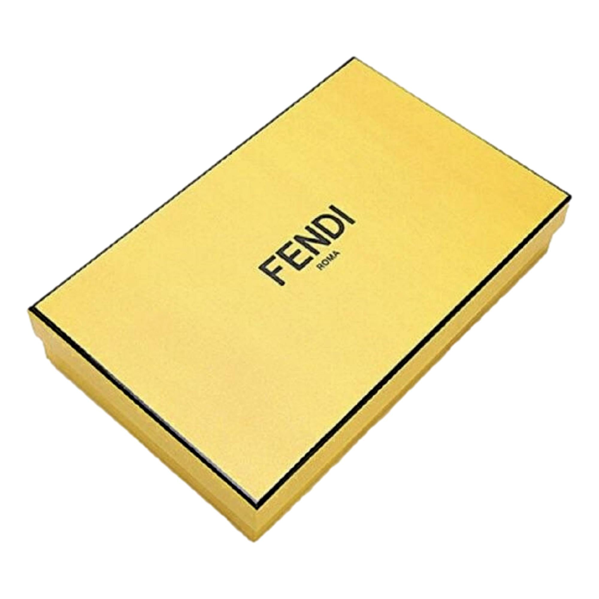 Fendi Fendace Black Leather Card Case Wallet Lanyard at_Queen_Bee_of_Beverly_Hills
