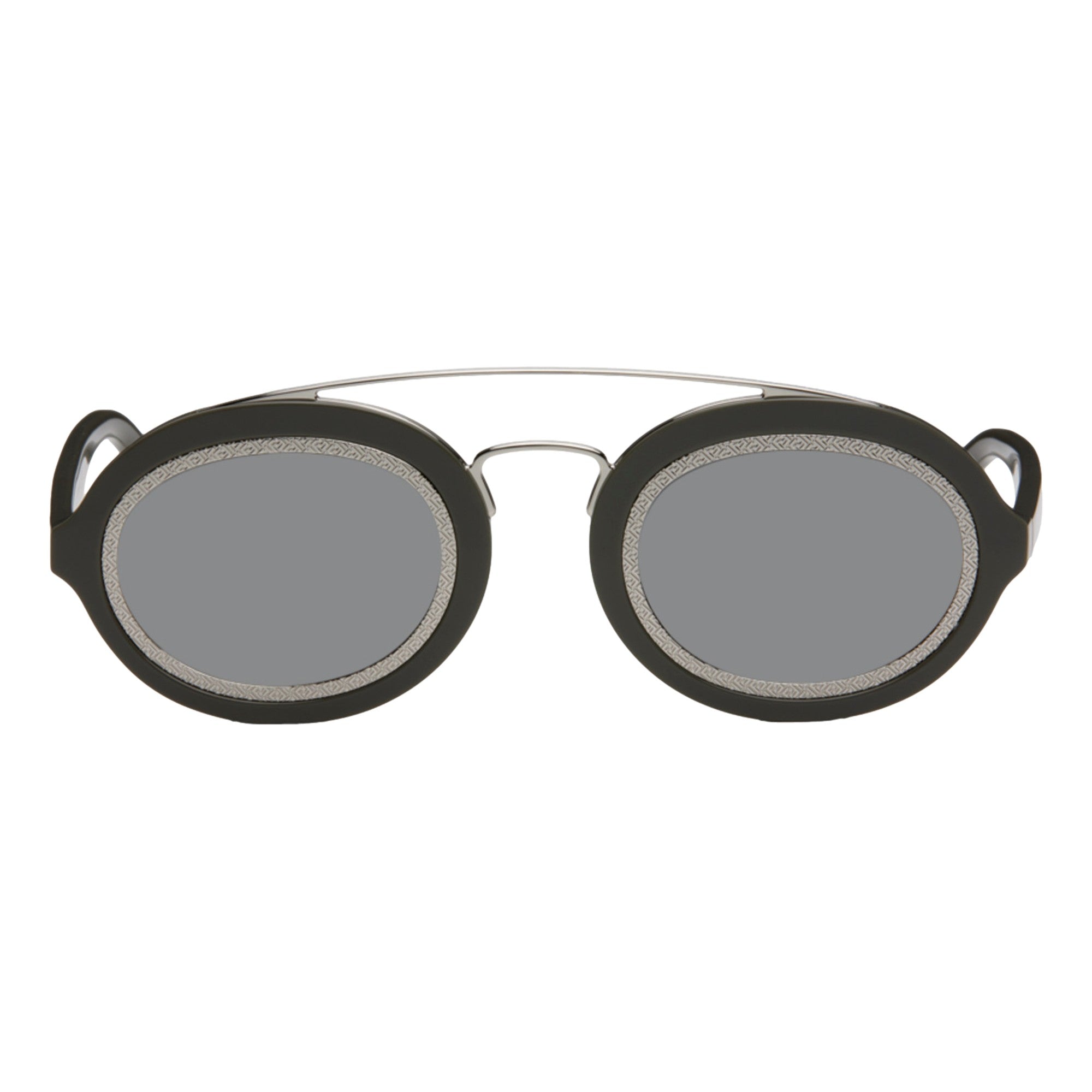 Fendi Silver Frame Sunglasses with Gray Lenses Fendi Women White Sunglasses Grey Silver Mirrored Lens main image 4