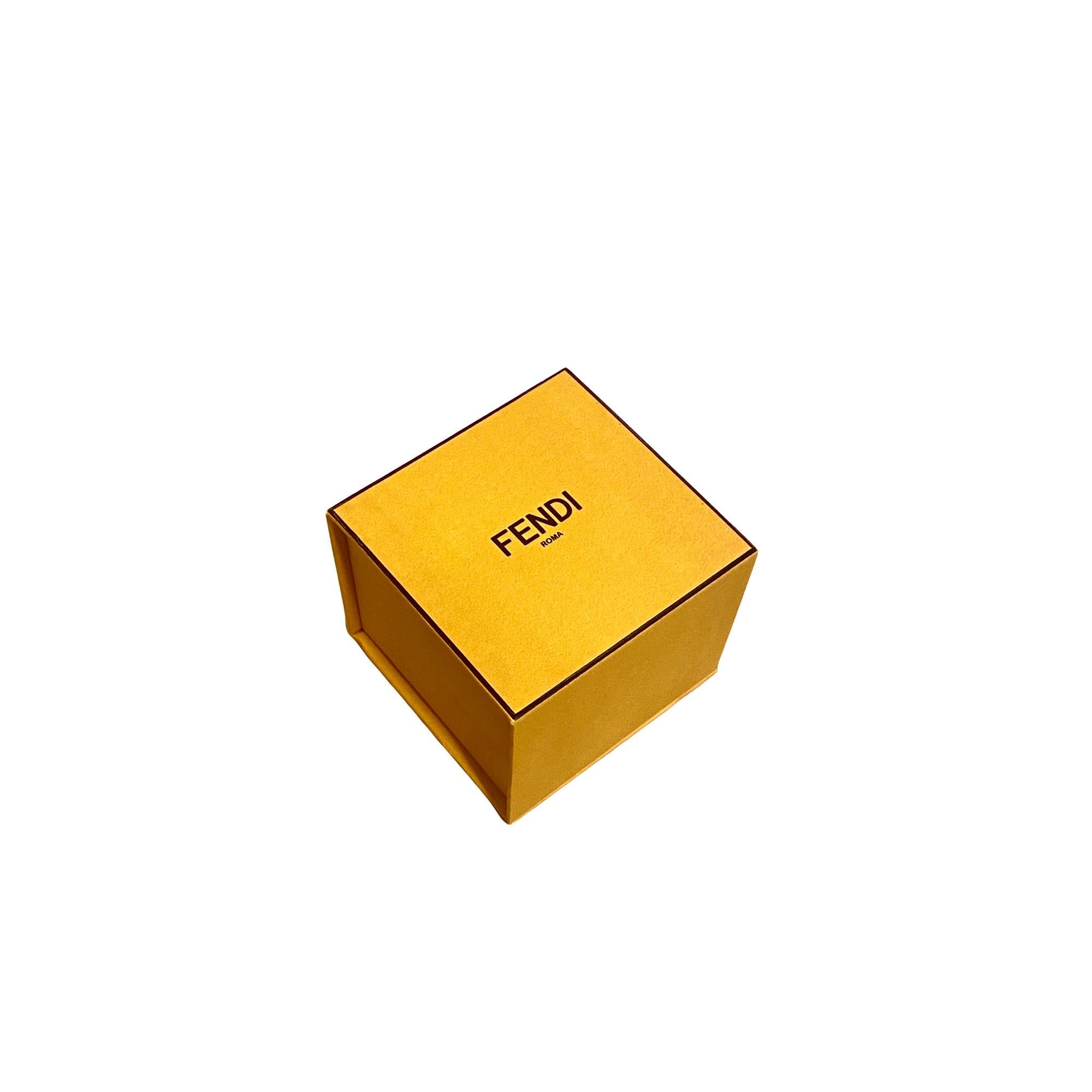 Fendi Master Key Pendant Gold Finish Metal Medium Fashion Ring at_Queen_Bee_of_Beverly_Hills
