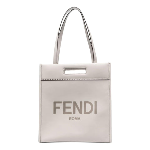 Fendi Roma Ghiaia Calf Leather Tote Bag at_Queen_Bee_of_Beverly_Hills