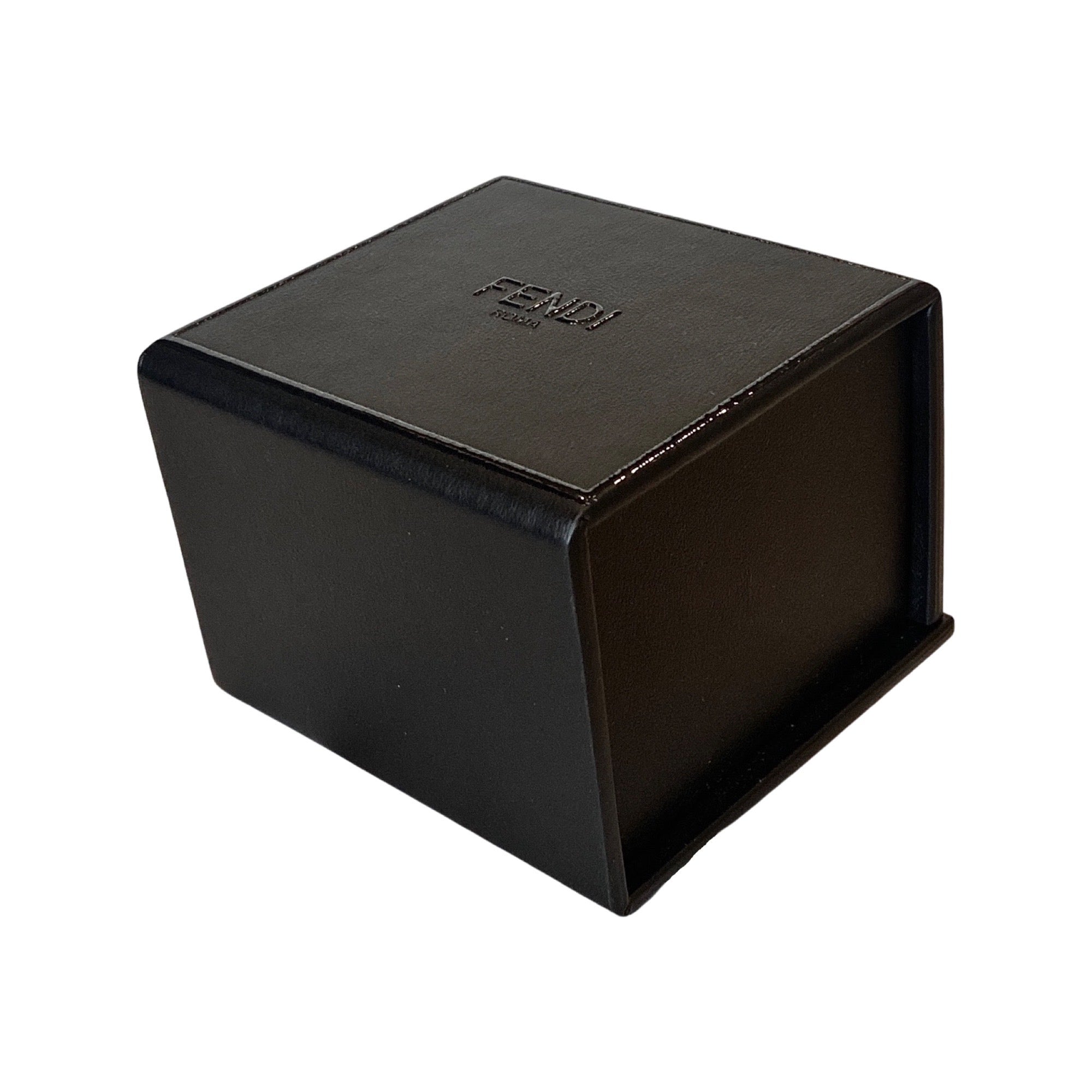 Fendi Roma Mini Box Black Leather Key Ring Charm 7AR894 at_Queen_Bee_of_Beverly_Hills