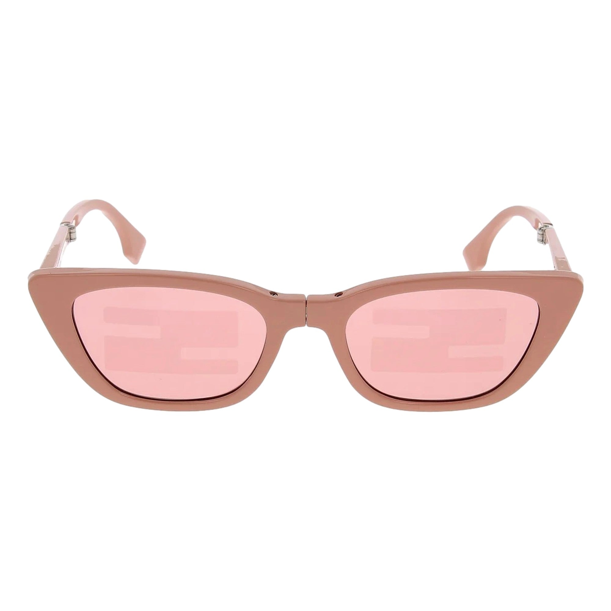 Fendi Injected Touch of FF Pink and Silver Sunglasses