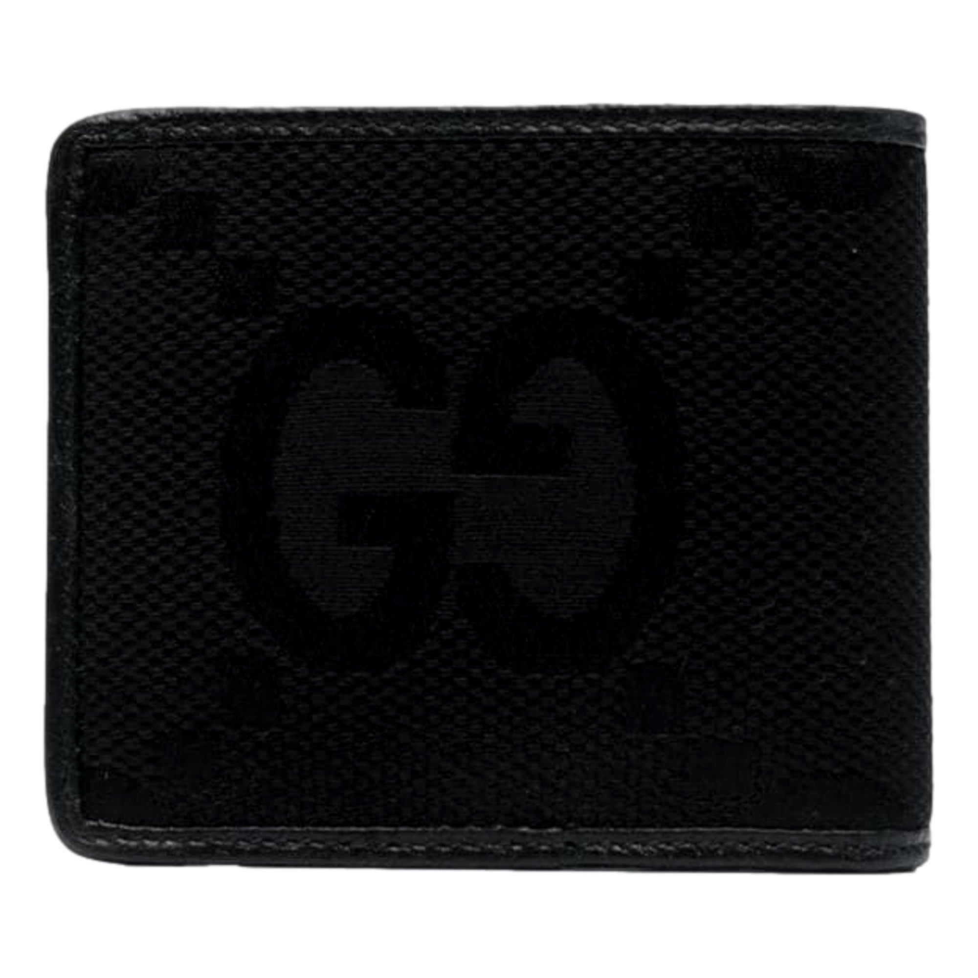 Gucci Jumbo GG Canvas Leather Black Bifold Wallet