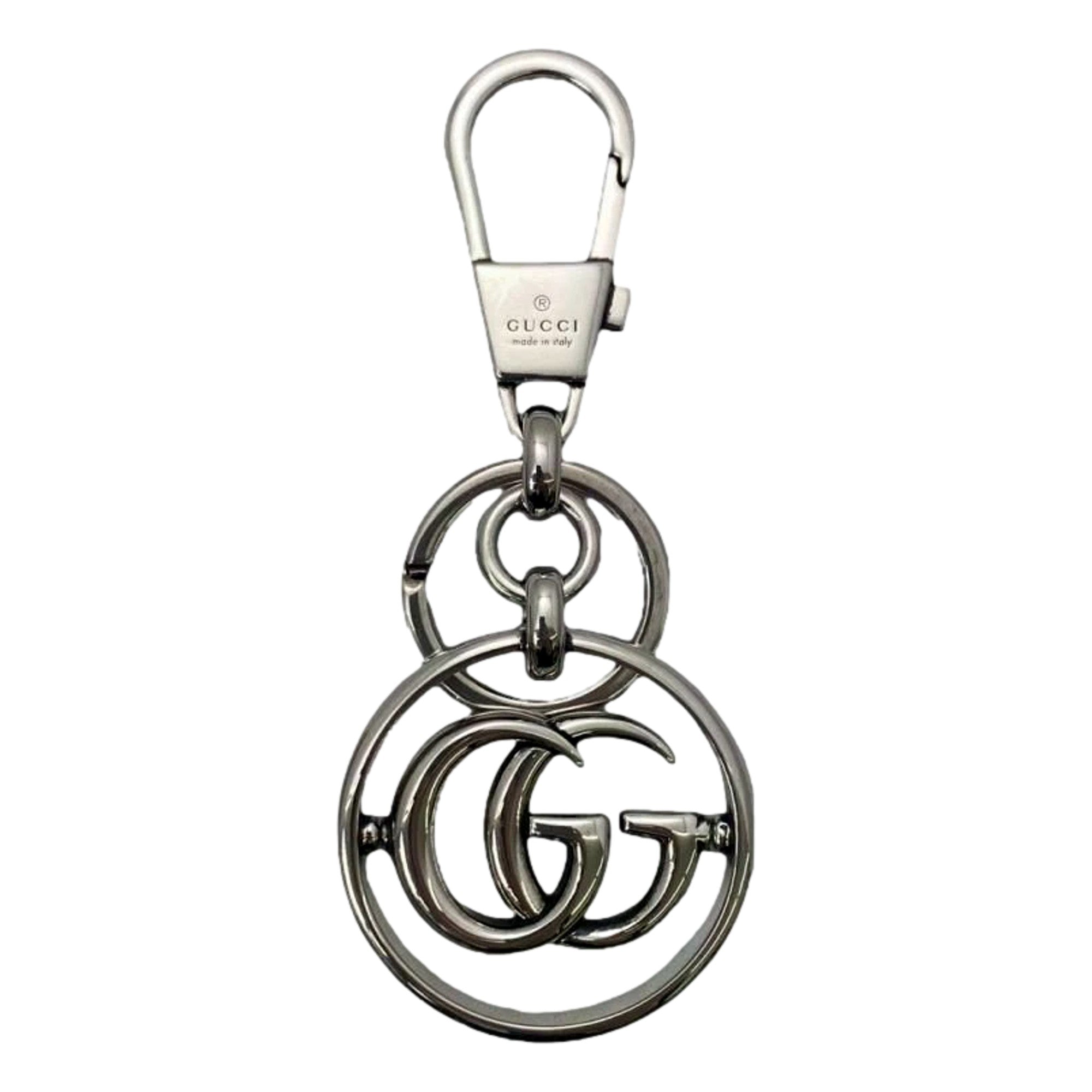 Gucci Interlocking Silver Key Ring Charm | Queen Bee of Beverly Hills