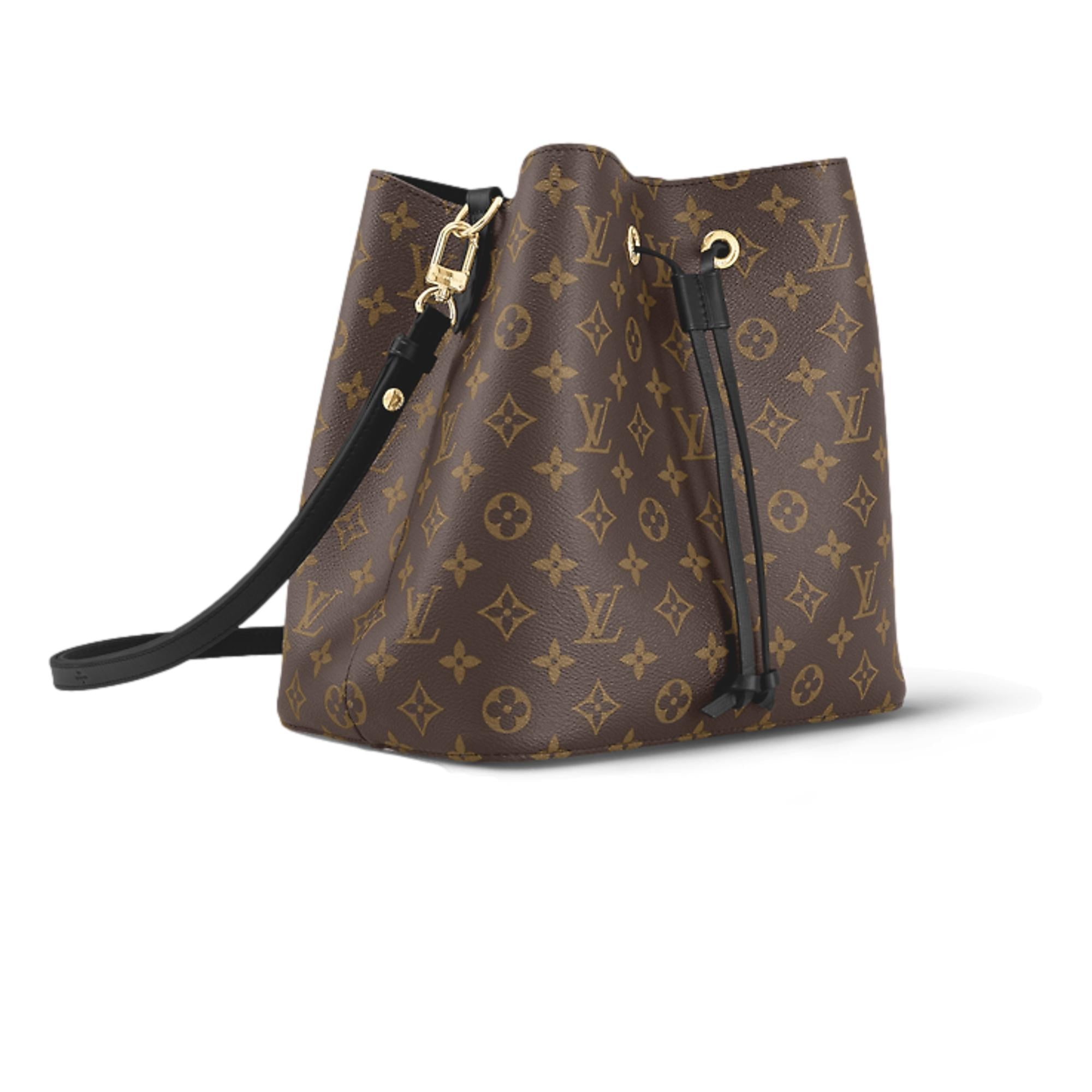 Louis Vuitton Neonoe MM Black Bucket Shoulder Bag at_Queen_Bee_of_Beverly_Hills