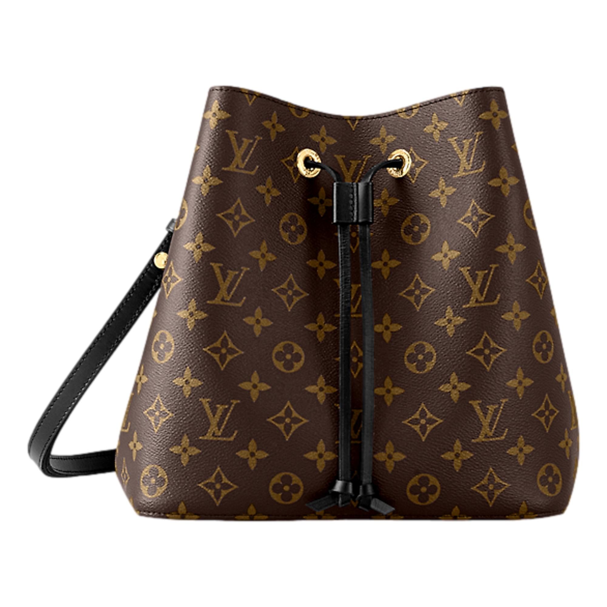 Louis Vuitton Neonoe MM Black Bucket Shoulder Bag at_Queen_Bee_of_Beverly_Hills