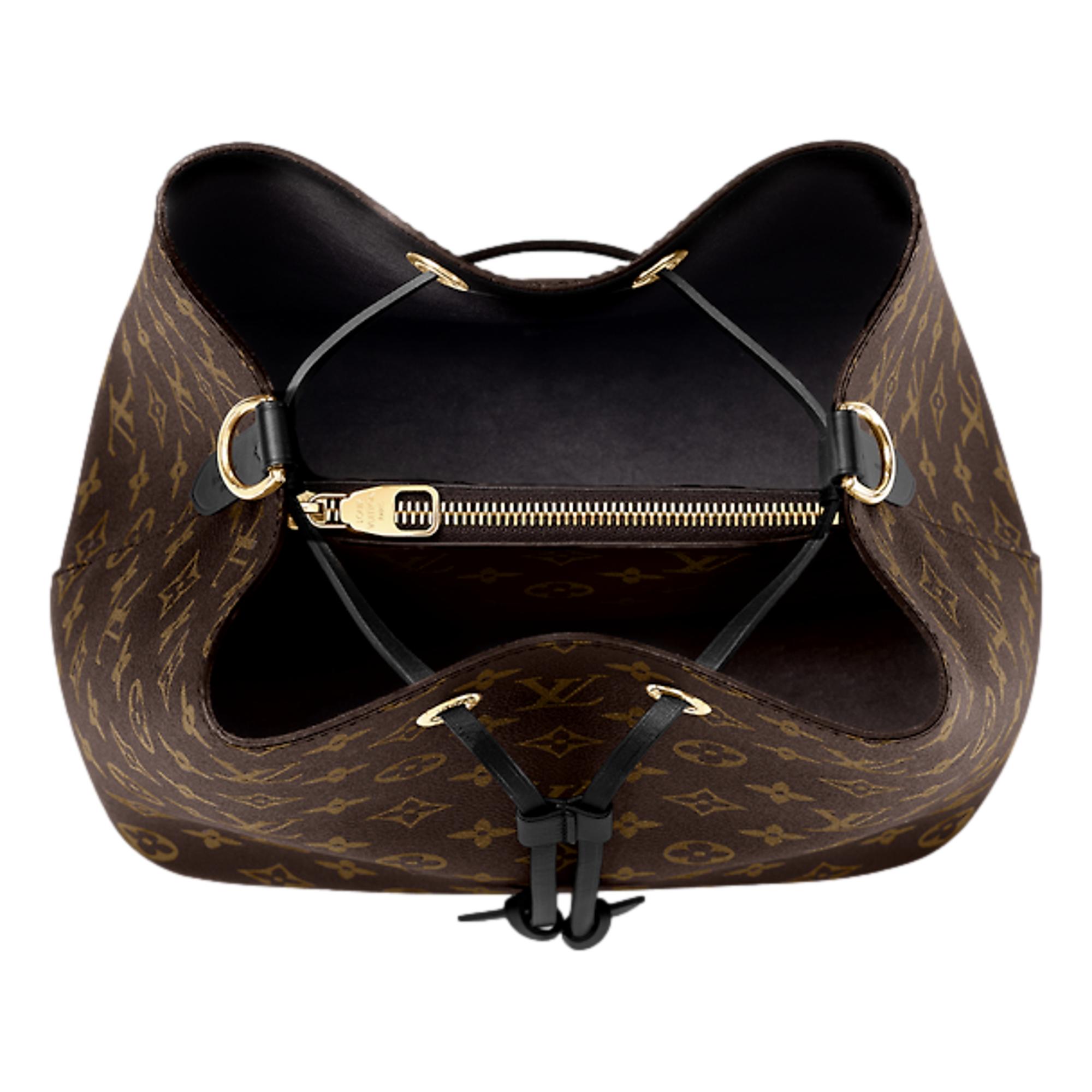 Louis Vuitton Neonoe MM Black Bucket Shoulder Bag at_Queen_Bee_of_Beverly_Hills