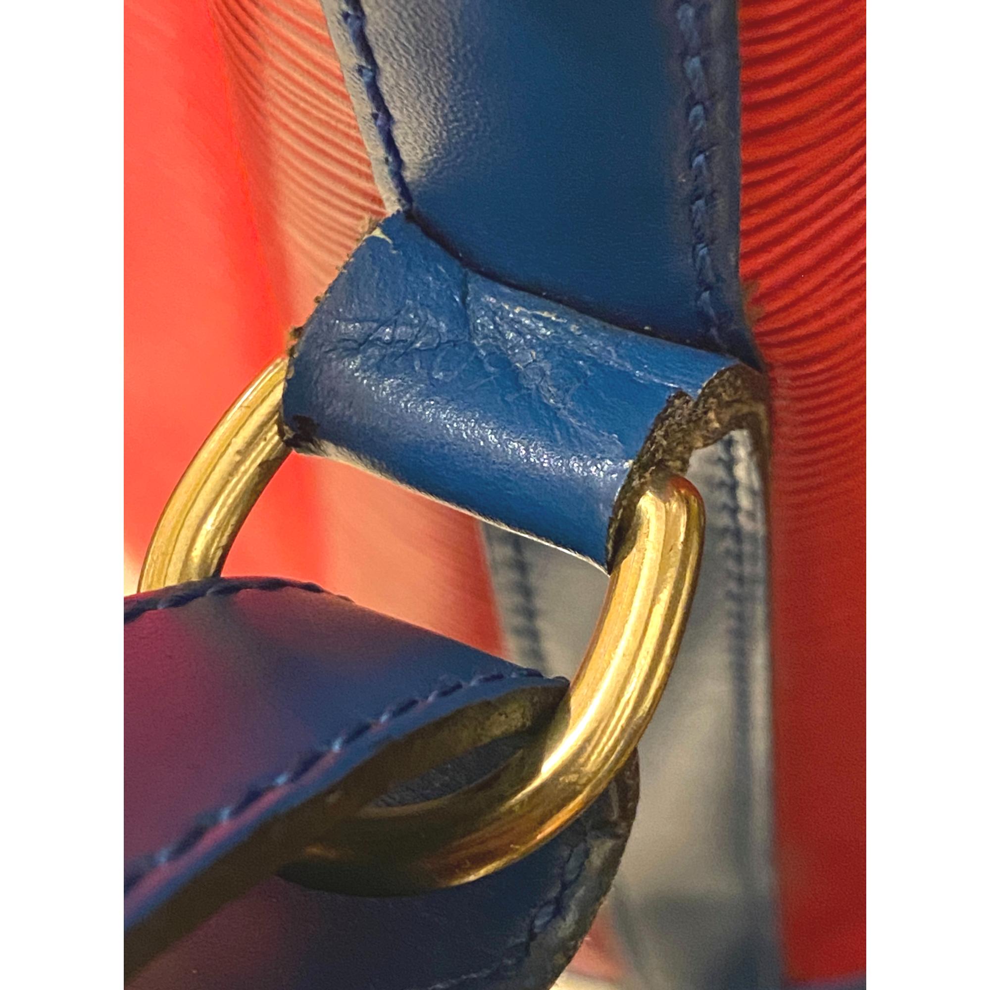 Louis Vuitton Noe Red Tri-Color Leather Drawstring Bucket Shoulder Bag at_Queen_Bee_of_Beverly_Hills