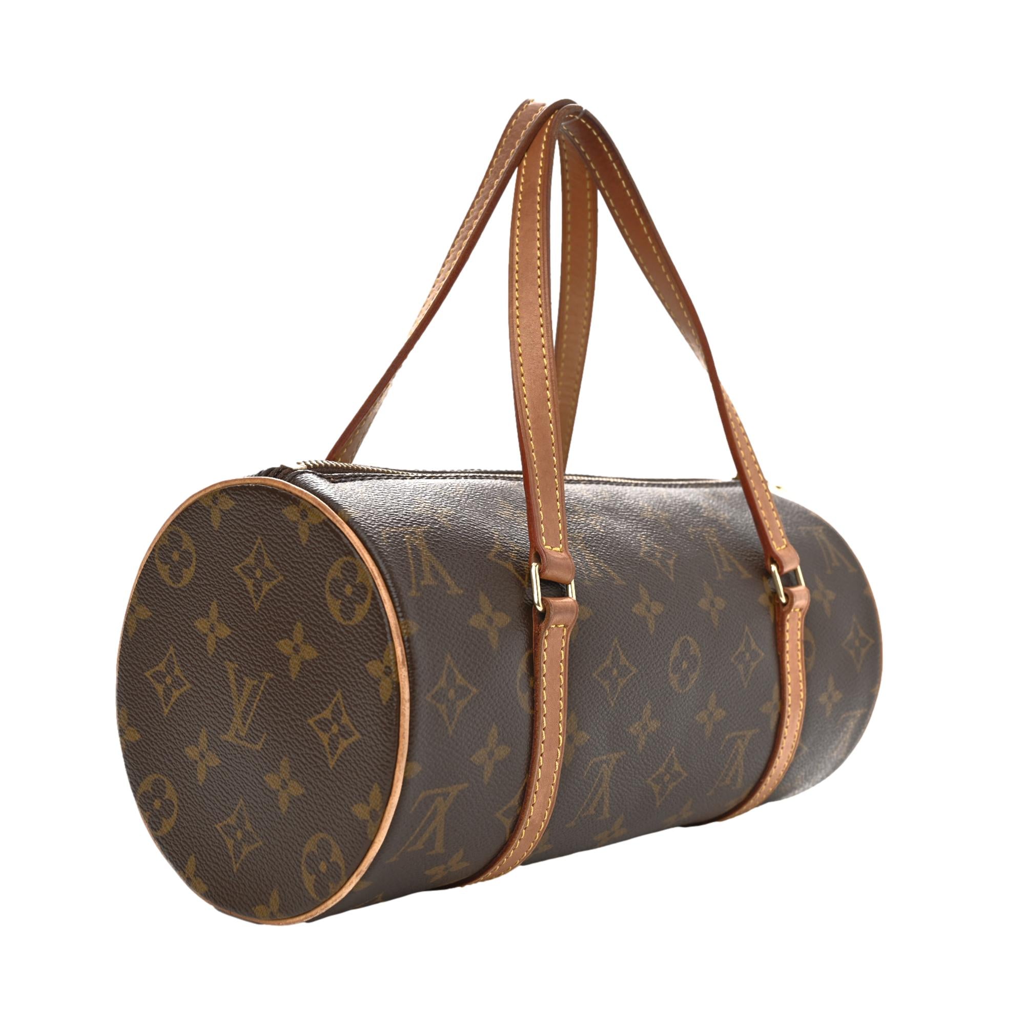Louis Vuitton Papillon 26 Brown Monogram Canvas Top Handle Bag at_Queen_Bee_of_Beverly_Hills