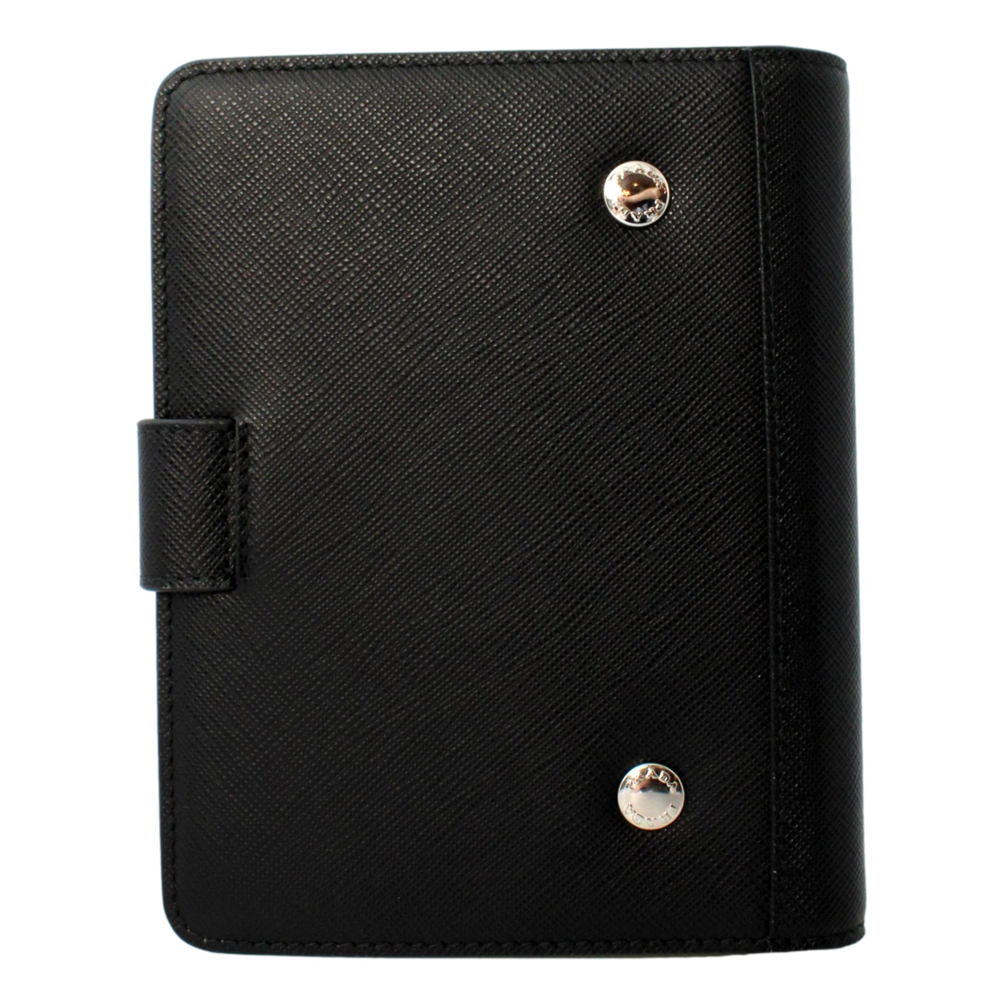 Prada Nero Black Saffiano Lock Journal 1AZ002 at_Queen_Bee_of_Beverly_Hills