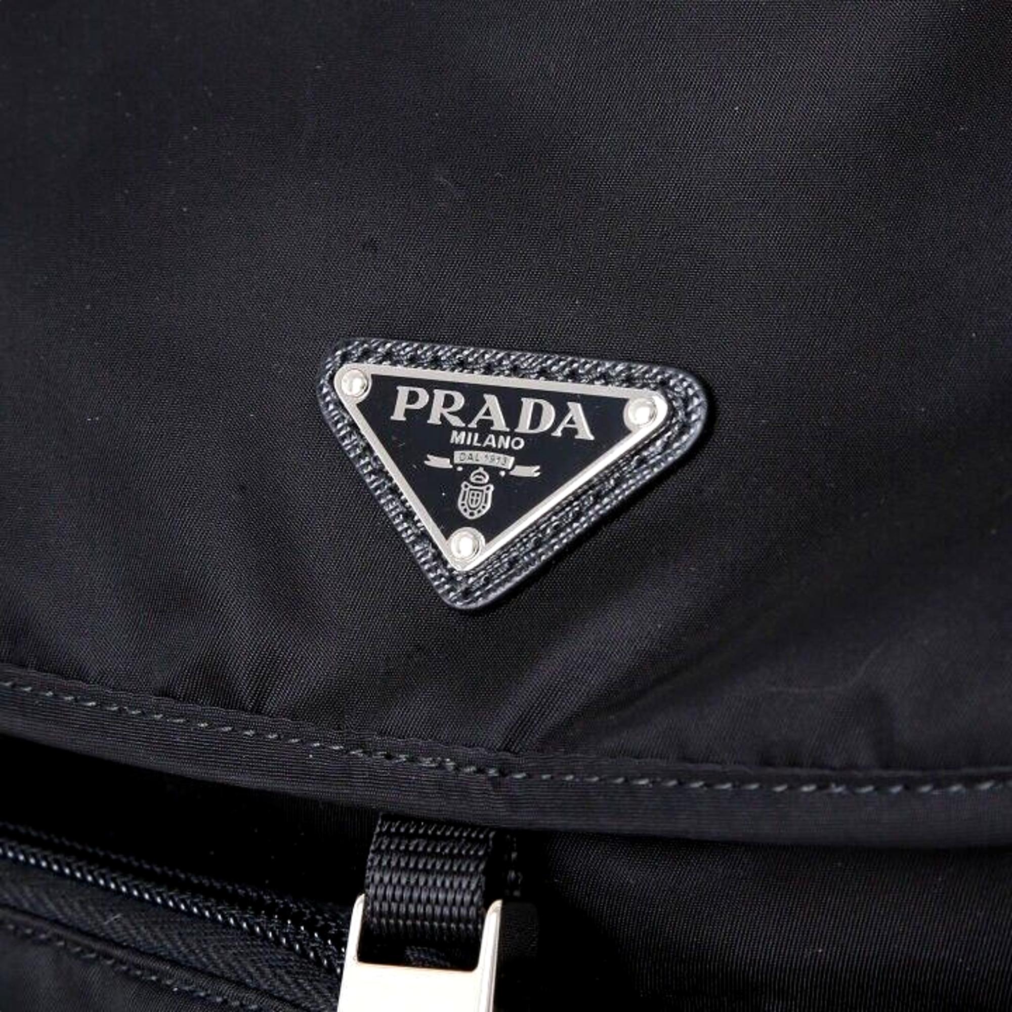 Prada Re-Nylon Black Drawstring Medium Rucksack Backpack at_Queen_Bee_of_Beverly_Hills