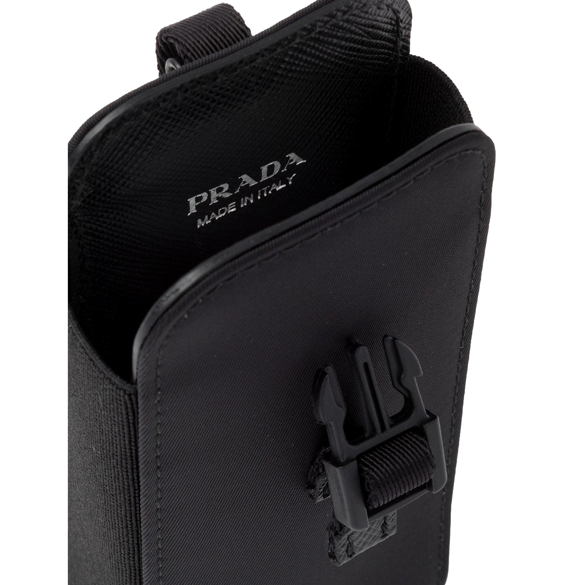 Prada Re-Nylon Black Lanyard Smartphone Holder Case Pouch Bag at_Queen_Bee_of_Beverly_Hills